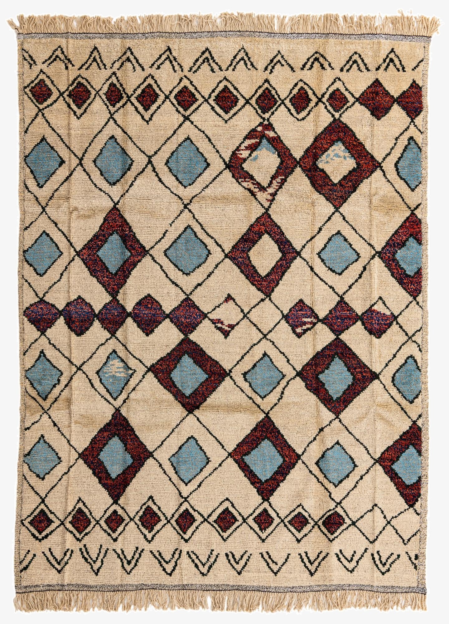  8' x 10'  Hand Knotted Moroccan Wool Rug