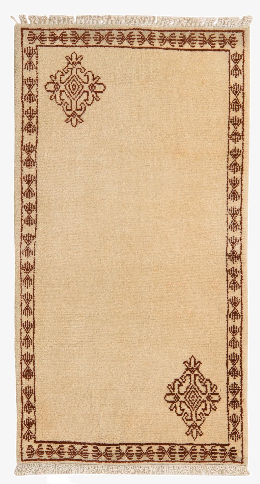  2' 8 x 5' 1  Hand Knotted Moroccan Wool Rug