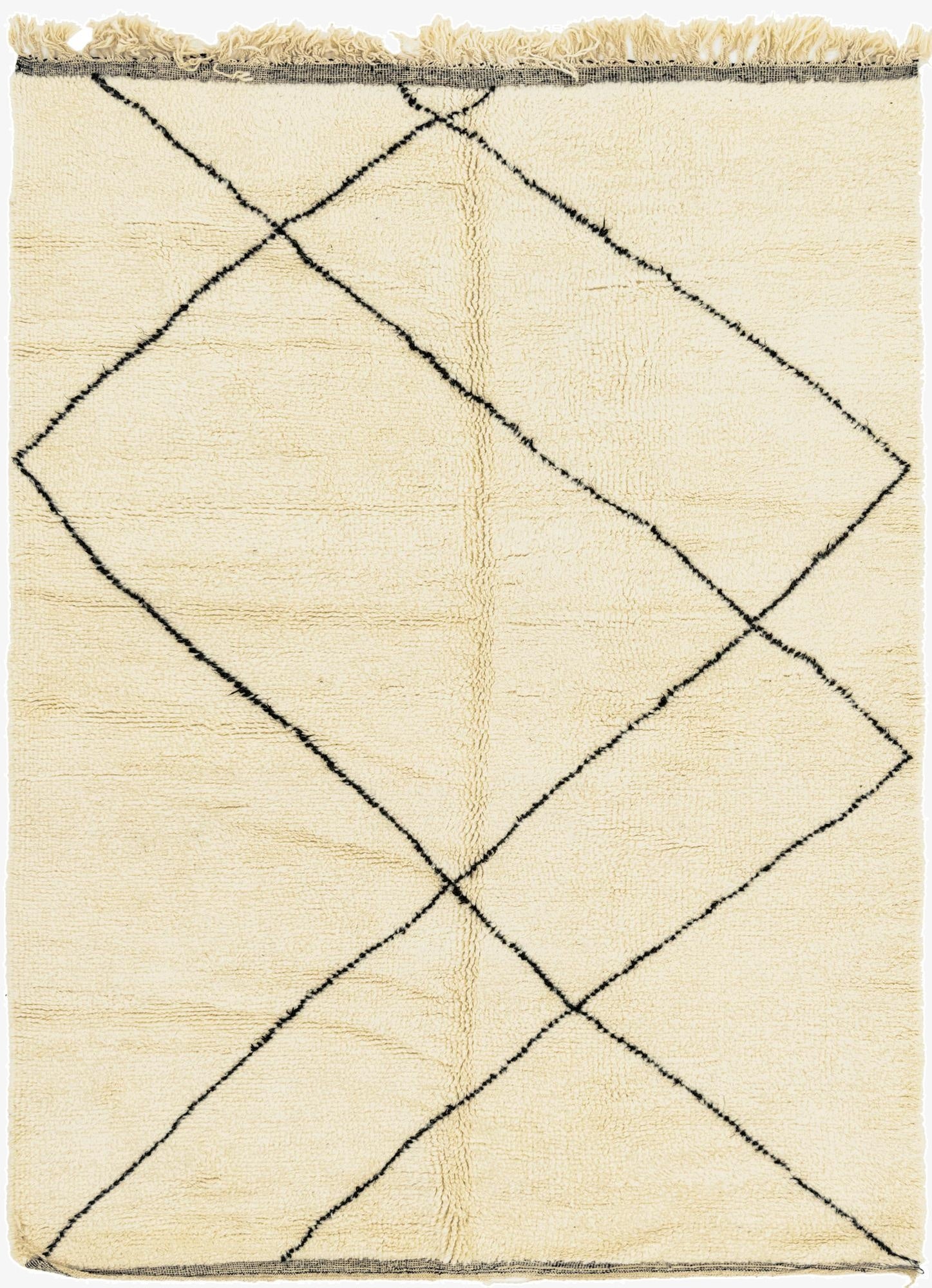  6' 5 x 9' 3  Hand Knotted Moroccan Wool Rug