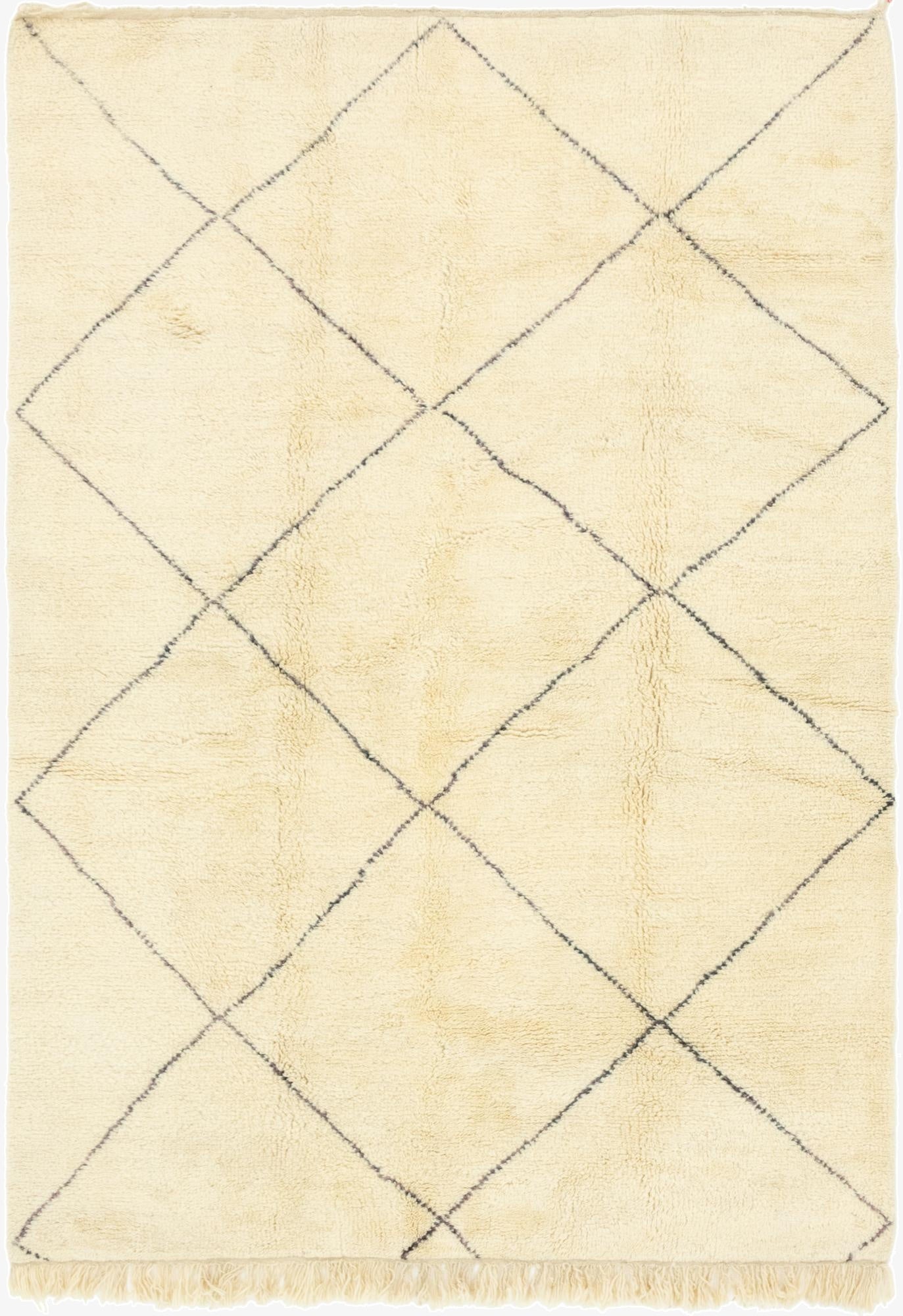  6' 9 x 9' 10  Hand Knotted Moroccan Wool Rug