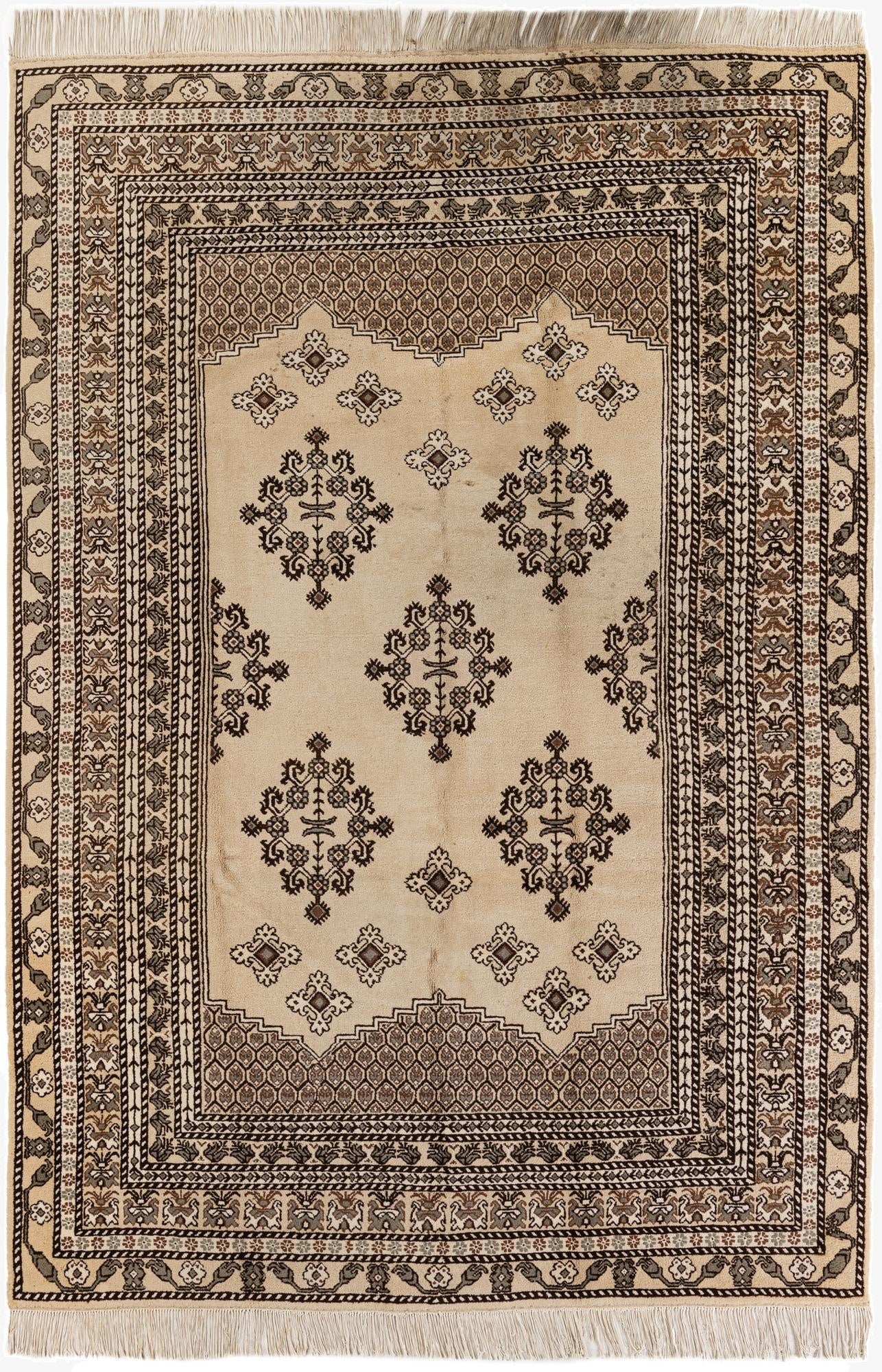  6' 6 x 9' 6  Hand Knotted Moroccan Wool Rug