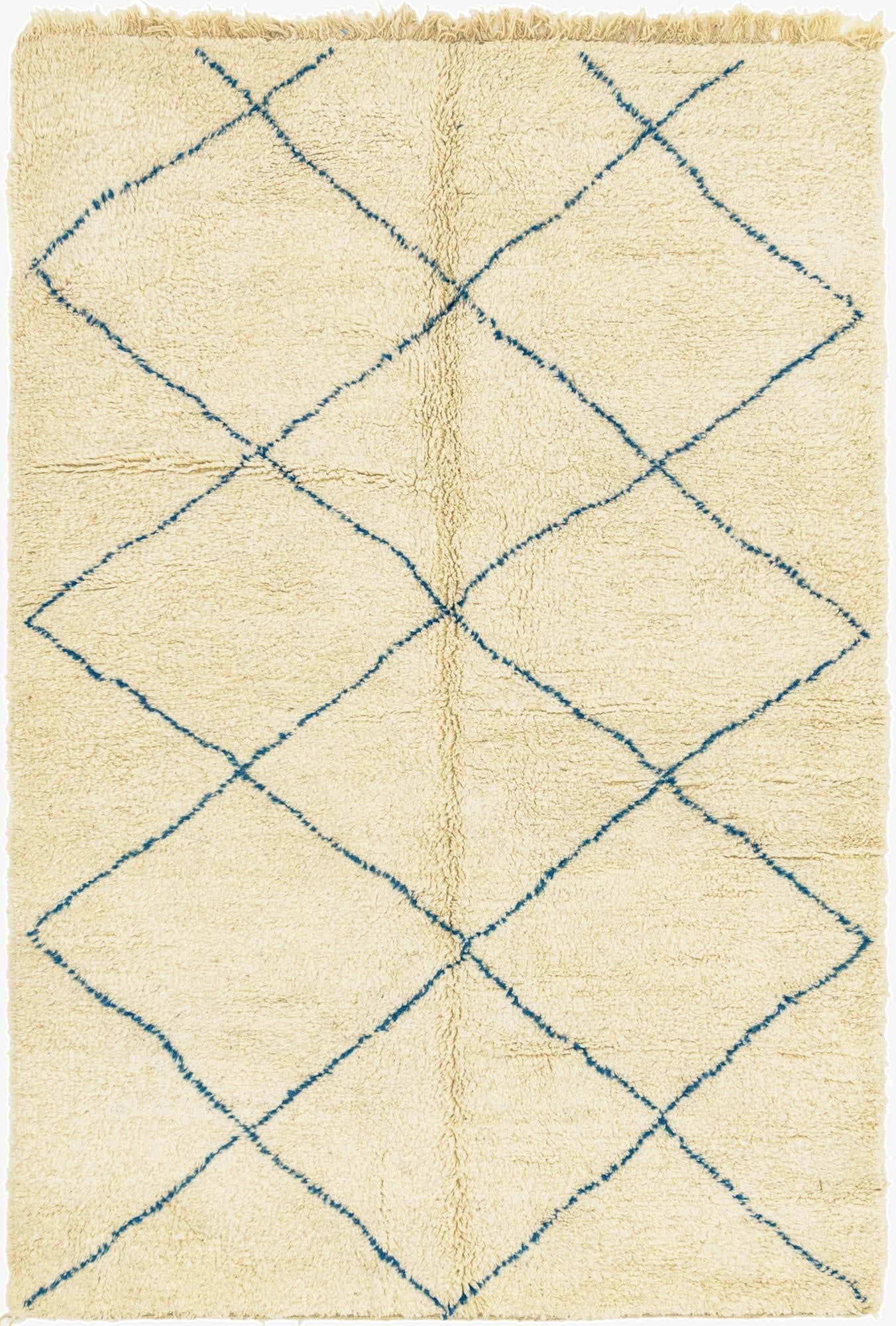  6' 6 x 10' 2  Hand Knotted Moroccan Wool Rug