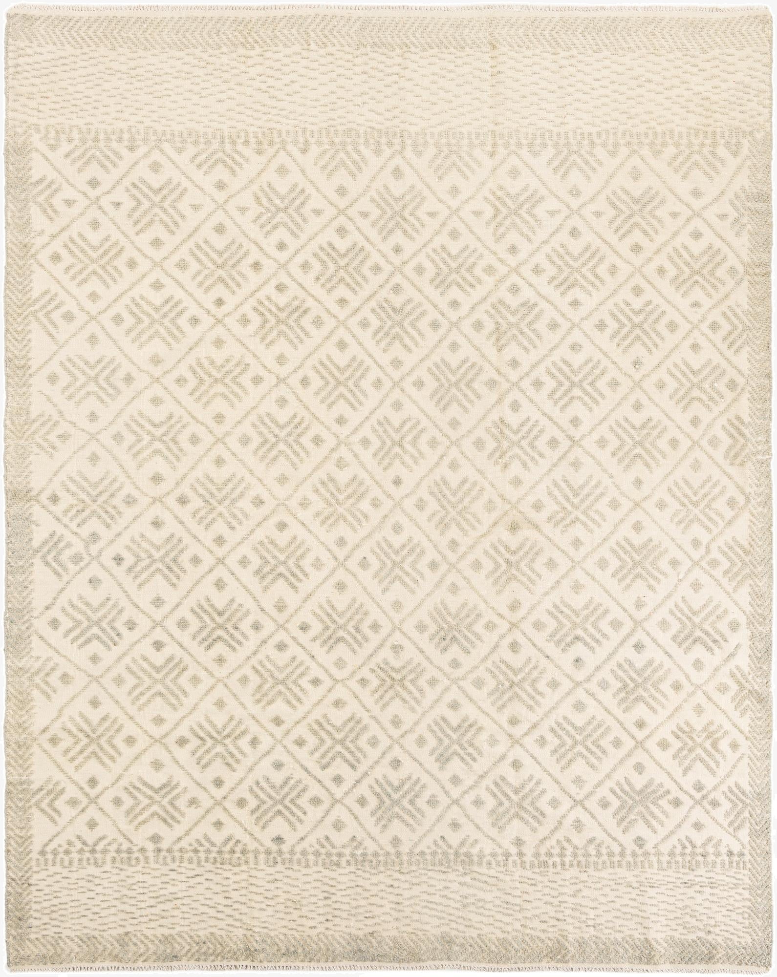  7' 10 x 9' 10  Hand Knotted Moroccan Wool Rug