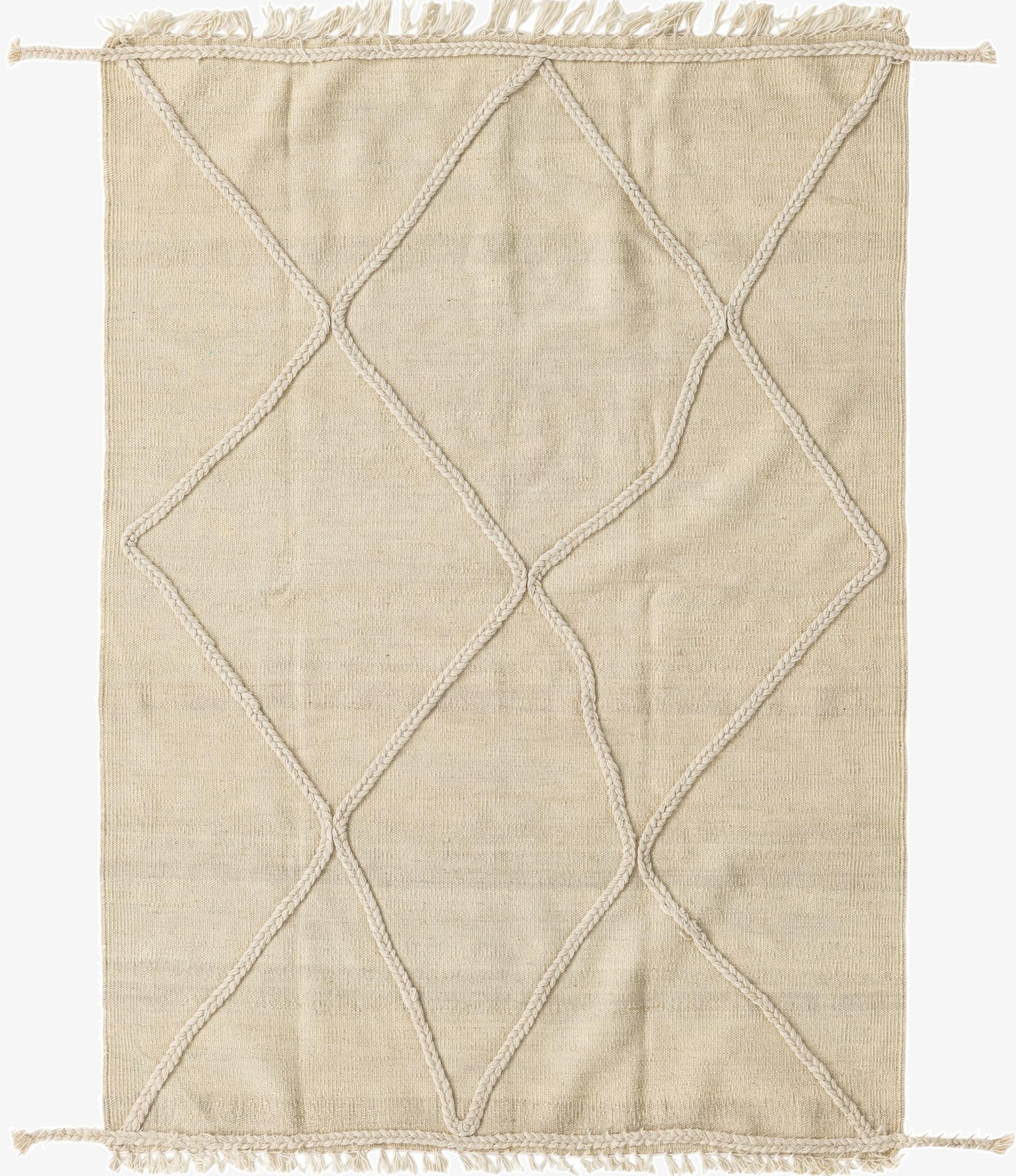  3' 6 x 4' 9  Hand Knotted Moroccan Wool Rug