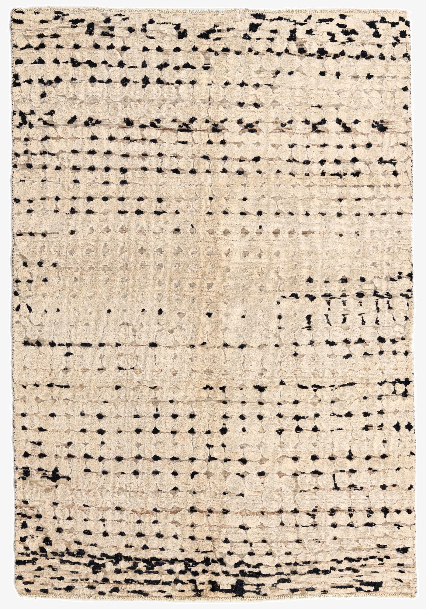  5' 6 x 8' 1  Hand Knotted Moroccan Wool Rug