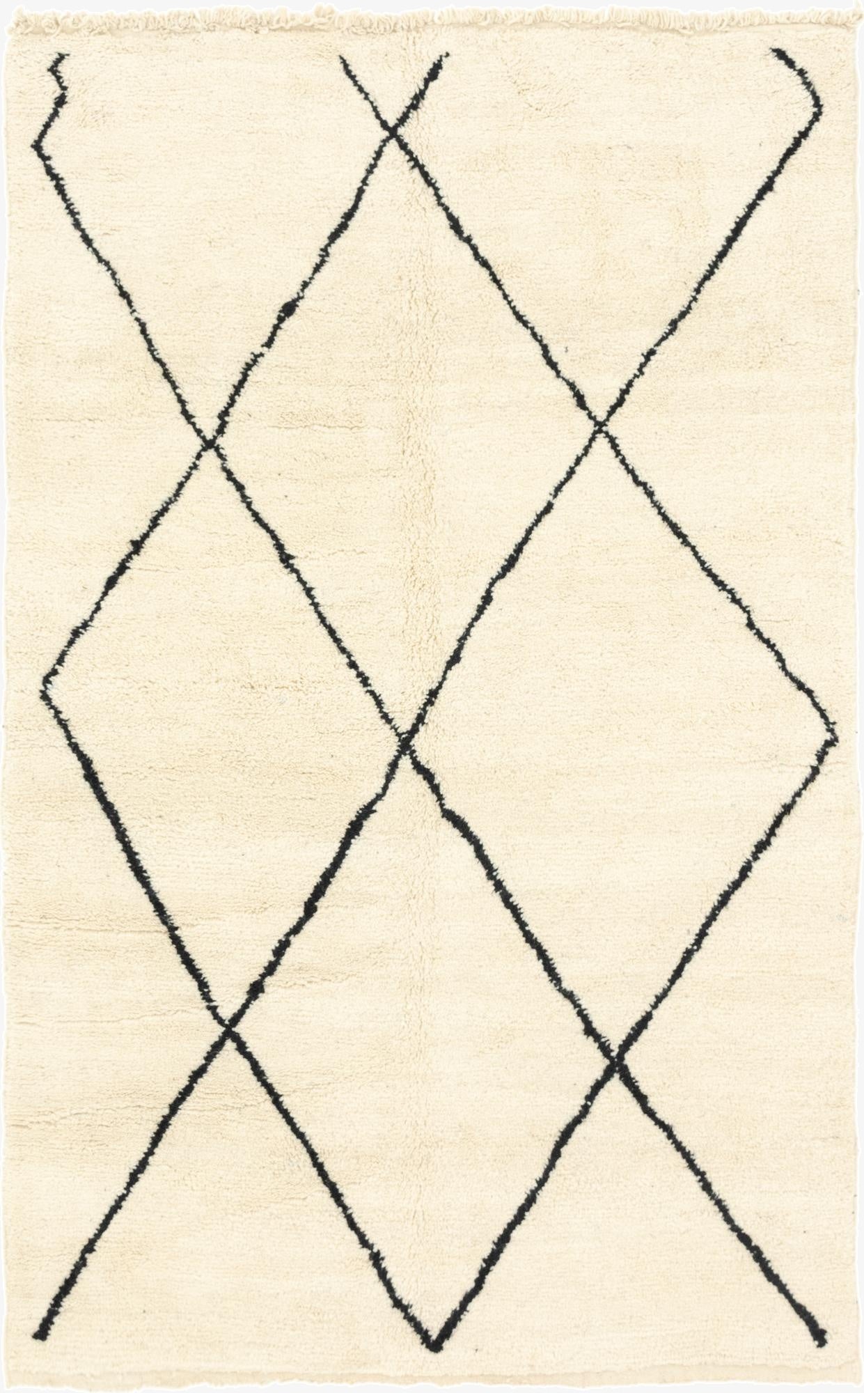  6' 2 x 9' 7  Hand Knotted Moroccan Wool Rug