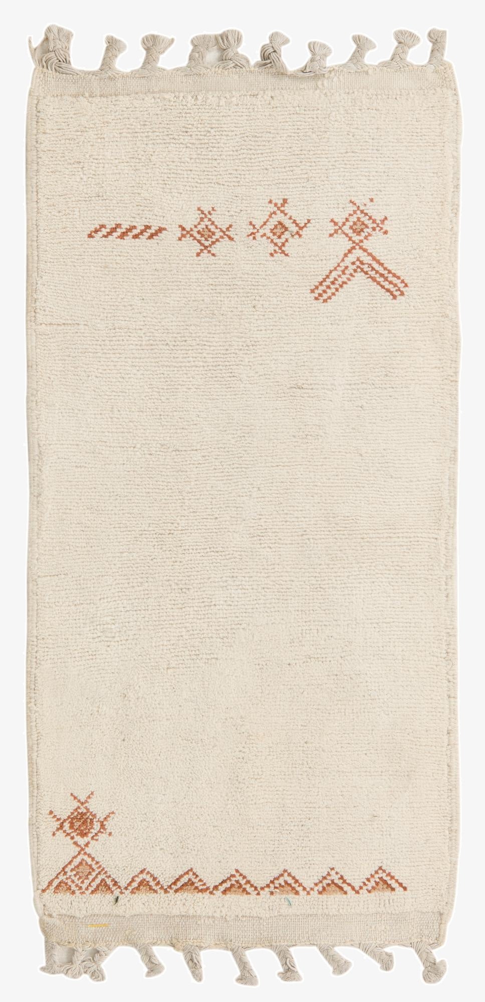  2' 4 x 4' 9  Hand Knotted Moroccan Wool Rug