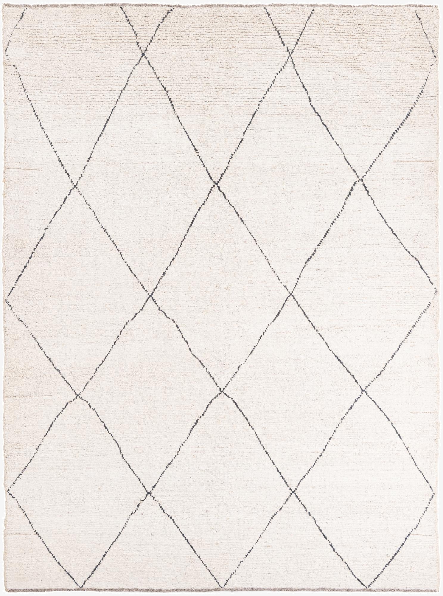  6' 4 x 8' 5  Hand Knotted Moroccan Wool Rug