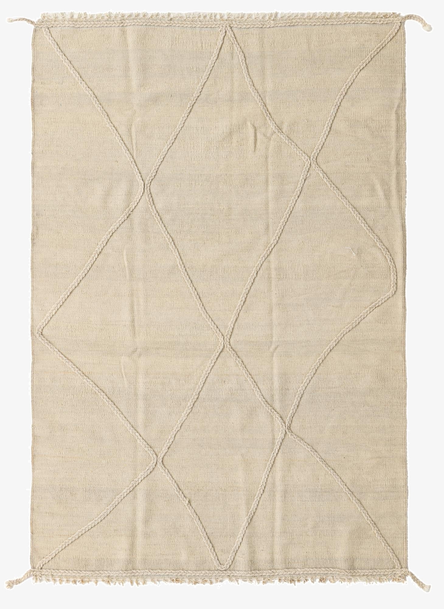  4' 2 x 6' 1  Hand Knotted Moroccan Wool Rug