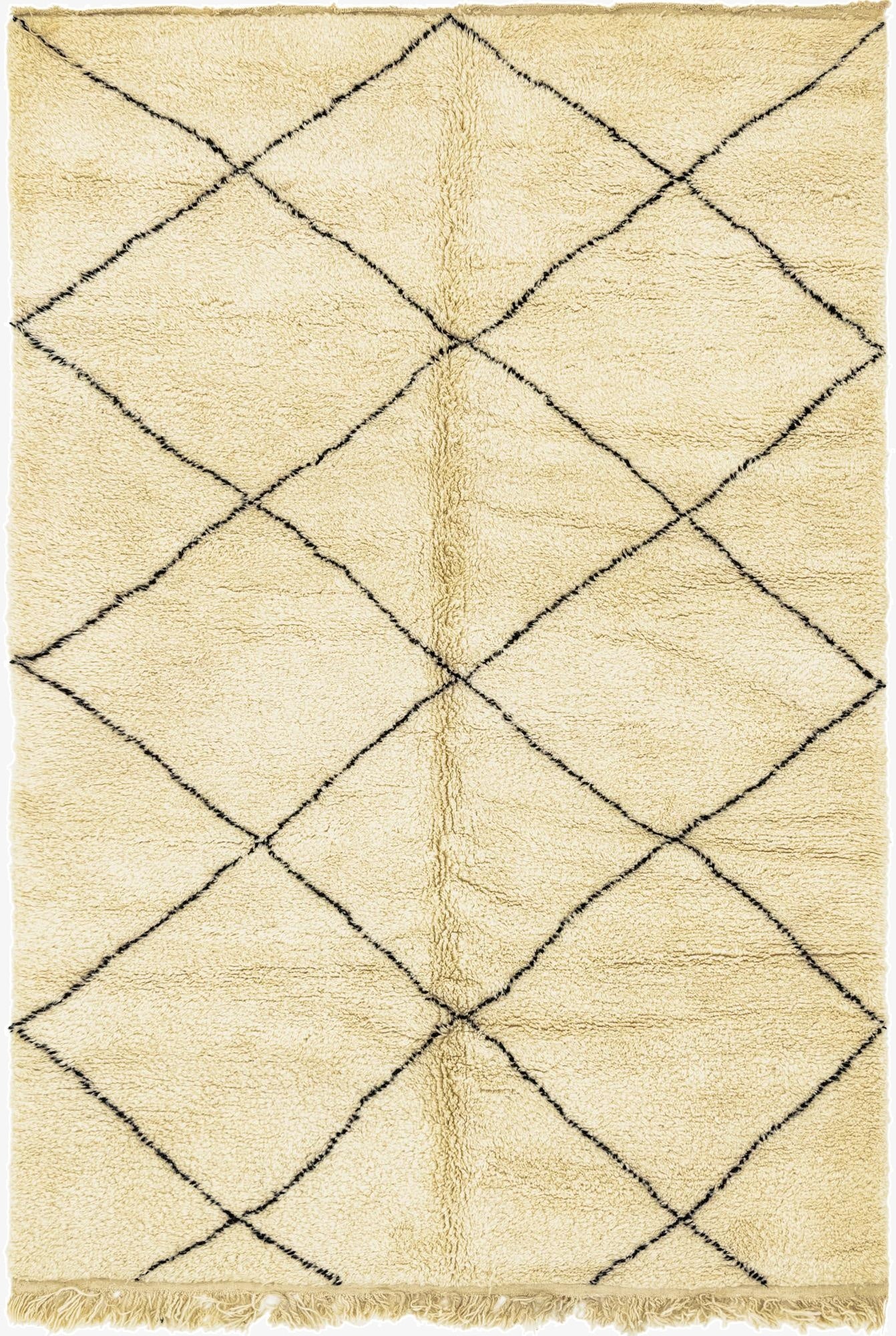  6' 5 x 10' 2  Hand Knotted Moroccan Wool Rug
