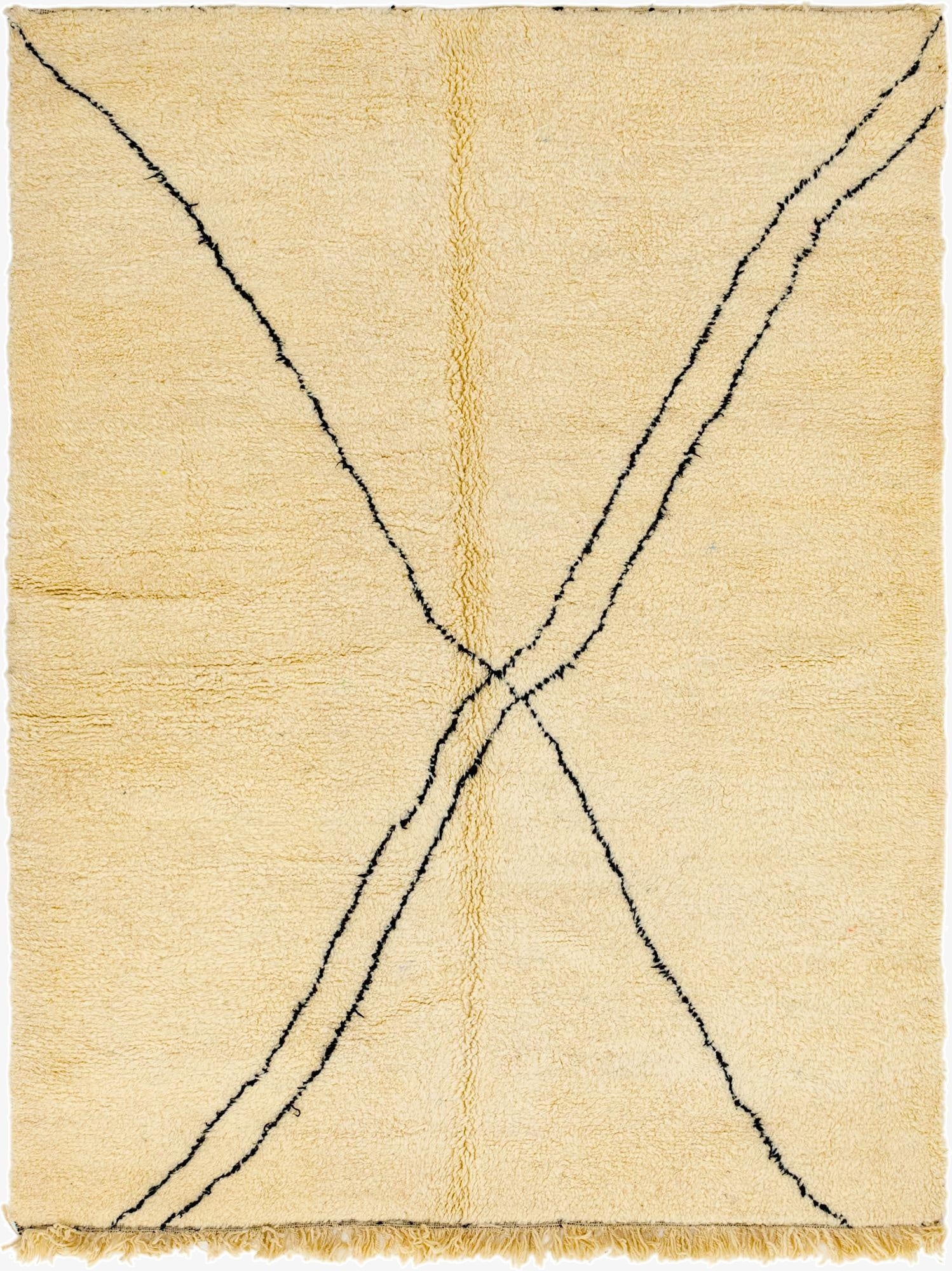  6' 11 x 9' 5  Hand Knotted Moroccan Wool Rug