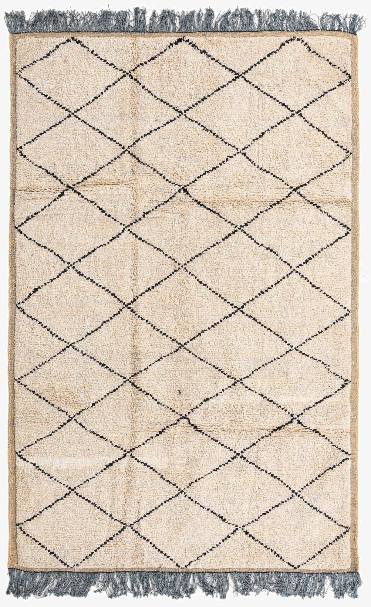  5' 9 x 9' 4  Hand Knotted Moroccan Wool Rug
