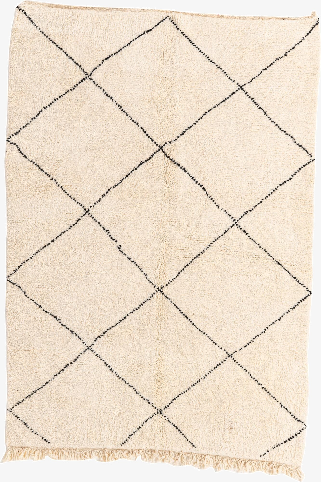  5' 4 x 7' 8  Hand Knotted Moroccan Wool Rug