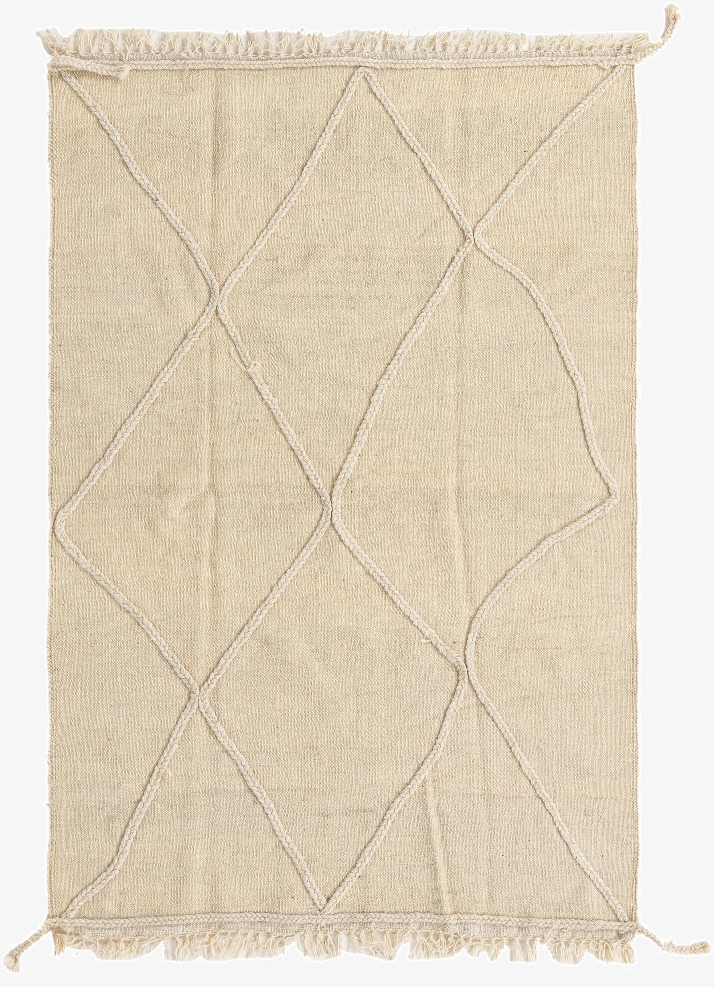  3' 6 x 5' 1  Hand Knotted Moroccan Wool Rug