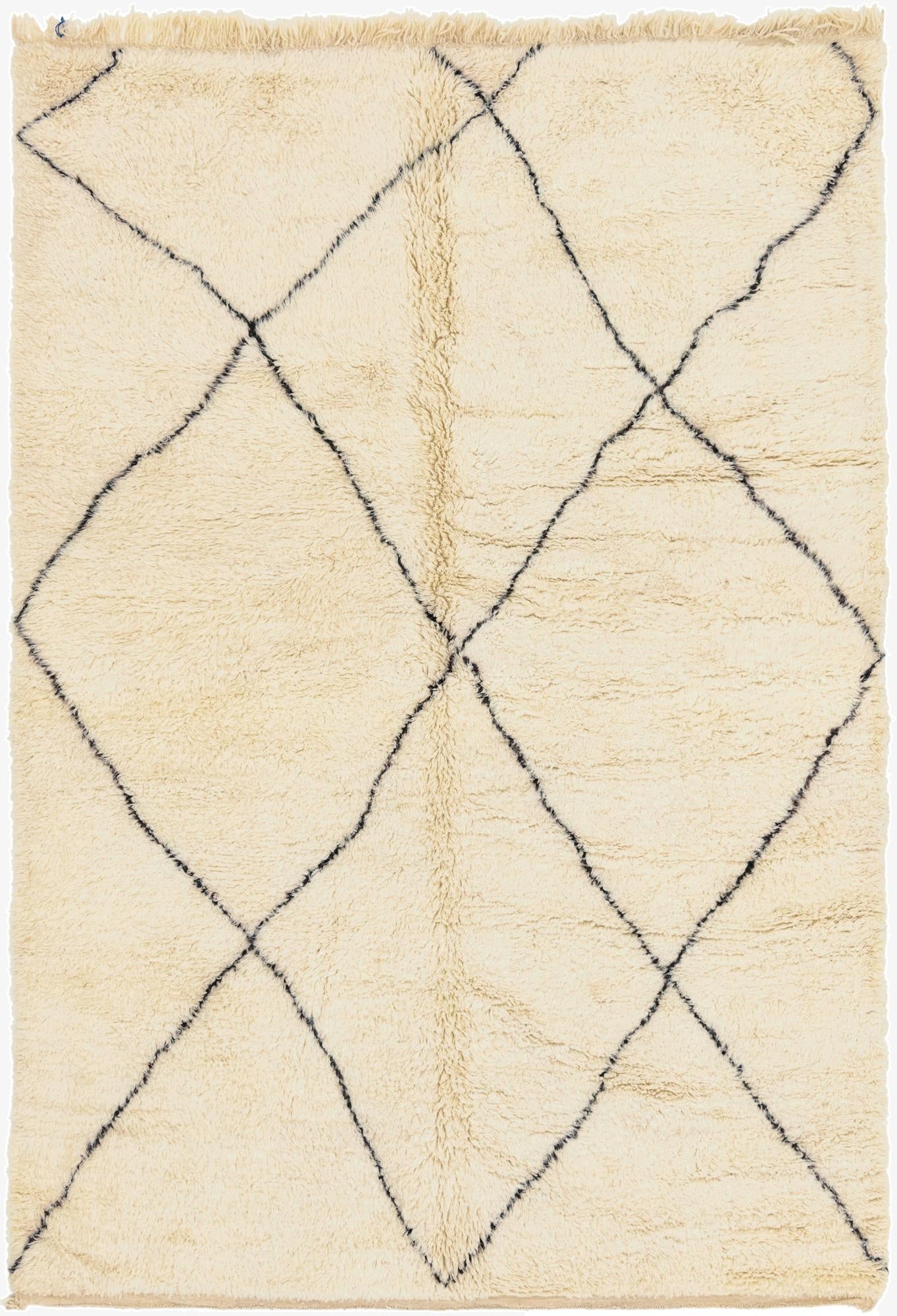  6' 8 x 10' 5  Hand Knotted Moroccan Wool Rug