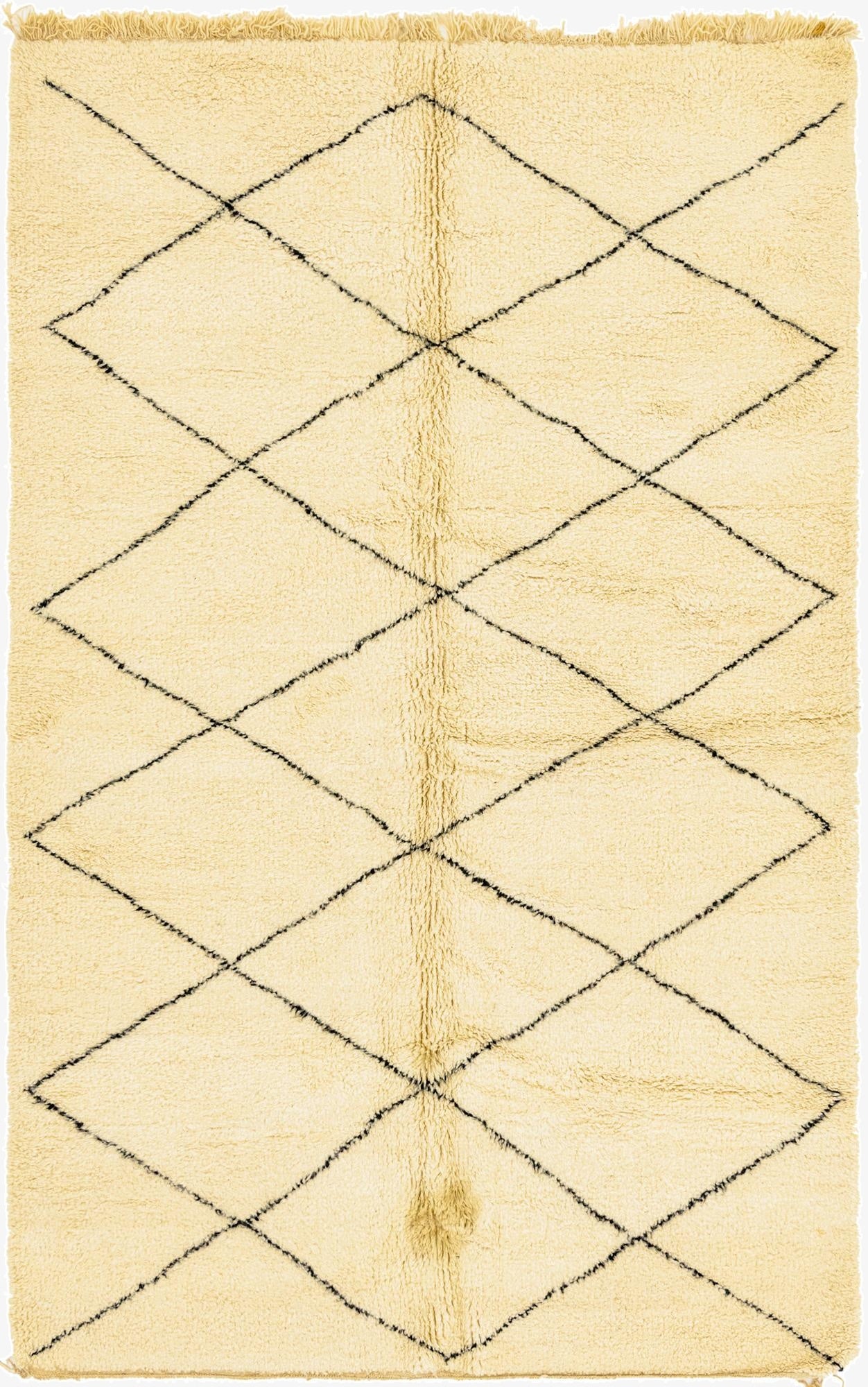  6' 5 x 10' 6  Hand Knotted Moroccan Wool Rug