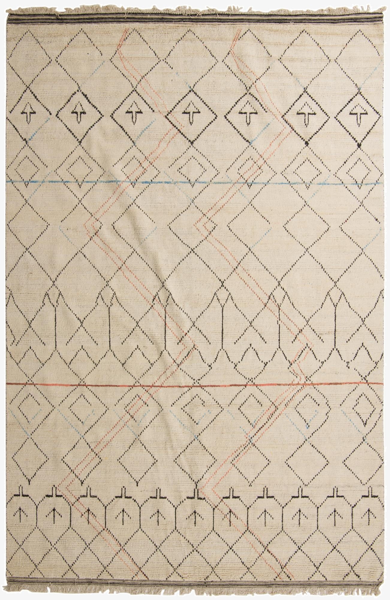  10' x 15'  Hand Knotted Moroccan Wool Rug