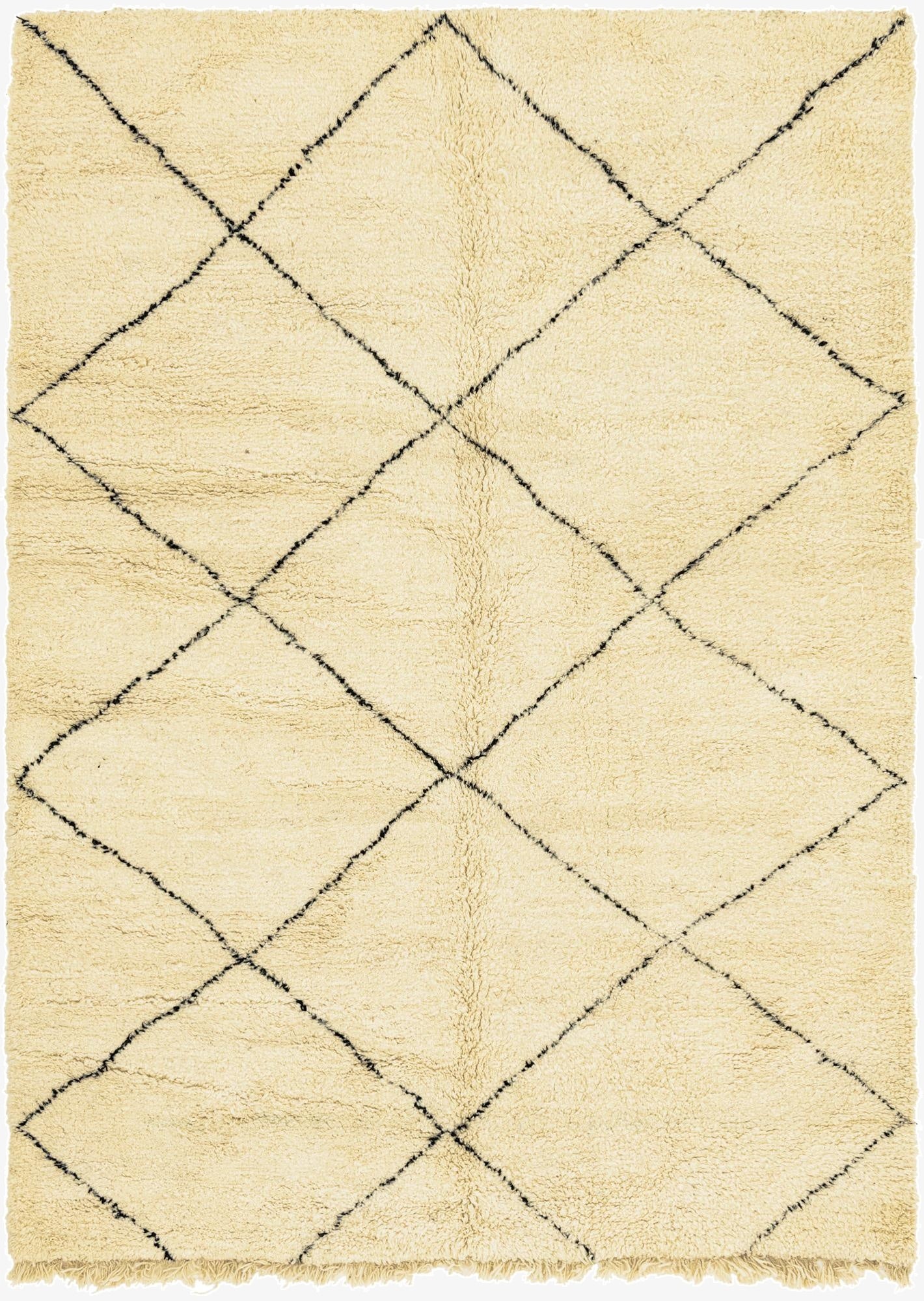  7' 3 x 10' 4  Hand Knotted Moroccan Wool Rug