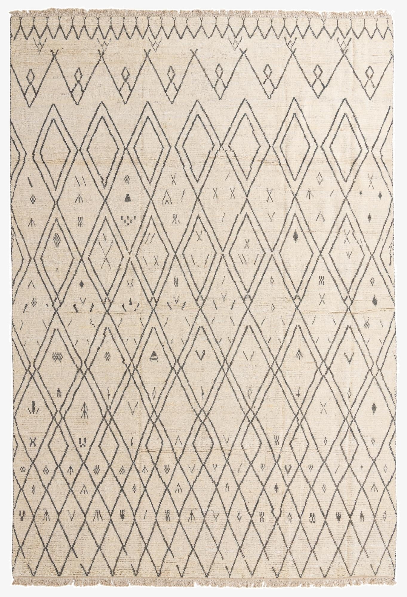  9' 10 x 14' 7  Hand Knotted Moroccan Wool Rug