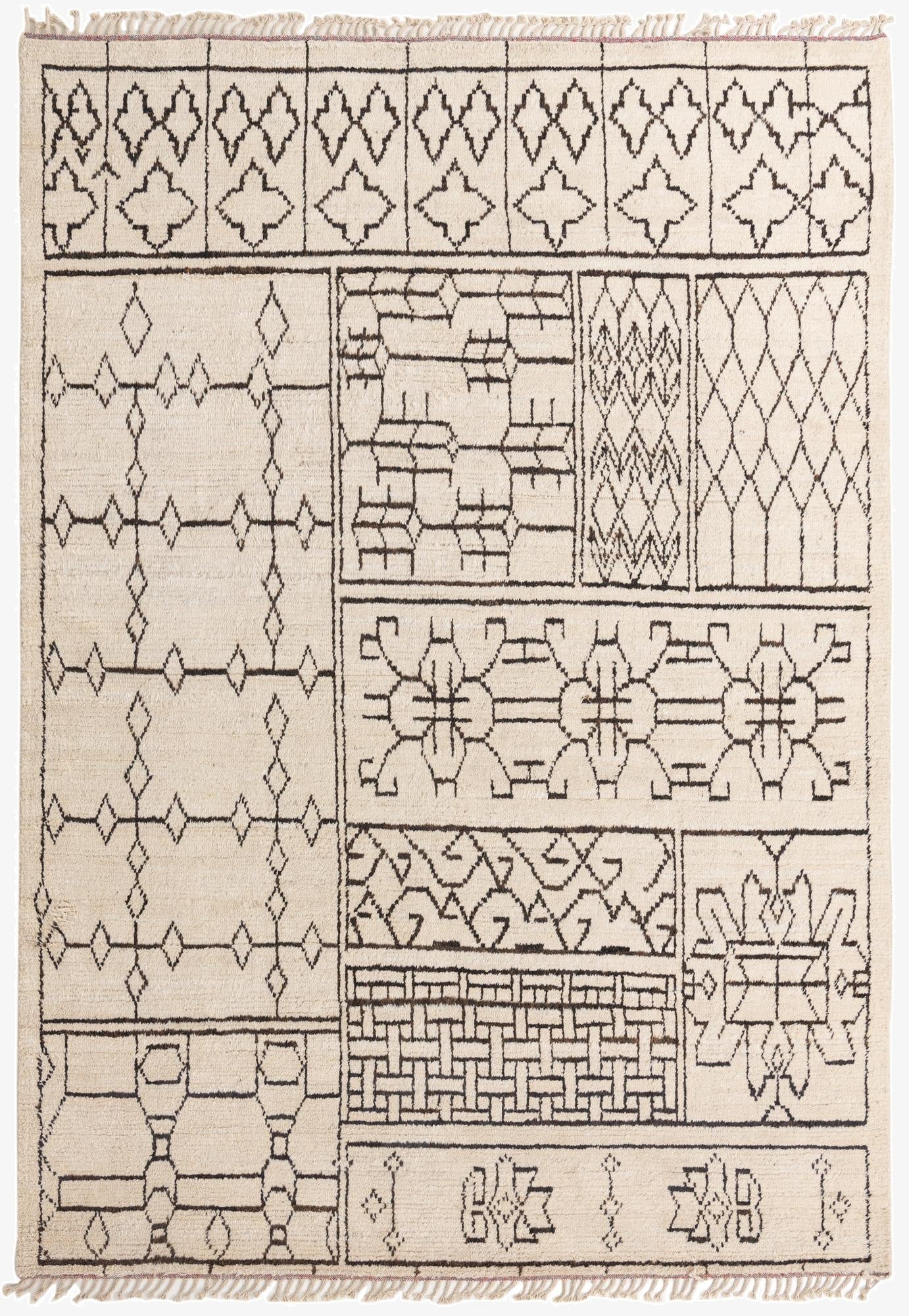  8' 9 x 12' 7  Hand Knotted Moroccan Wool Rug