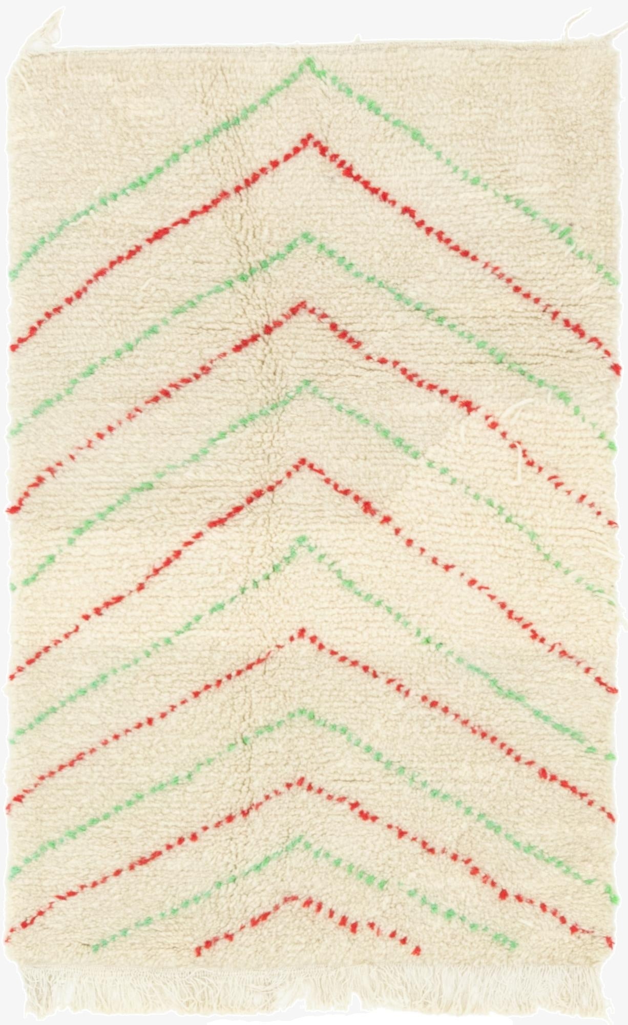  3' x 5'  Hand Knotted Moroccan Wool Rug