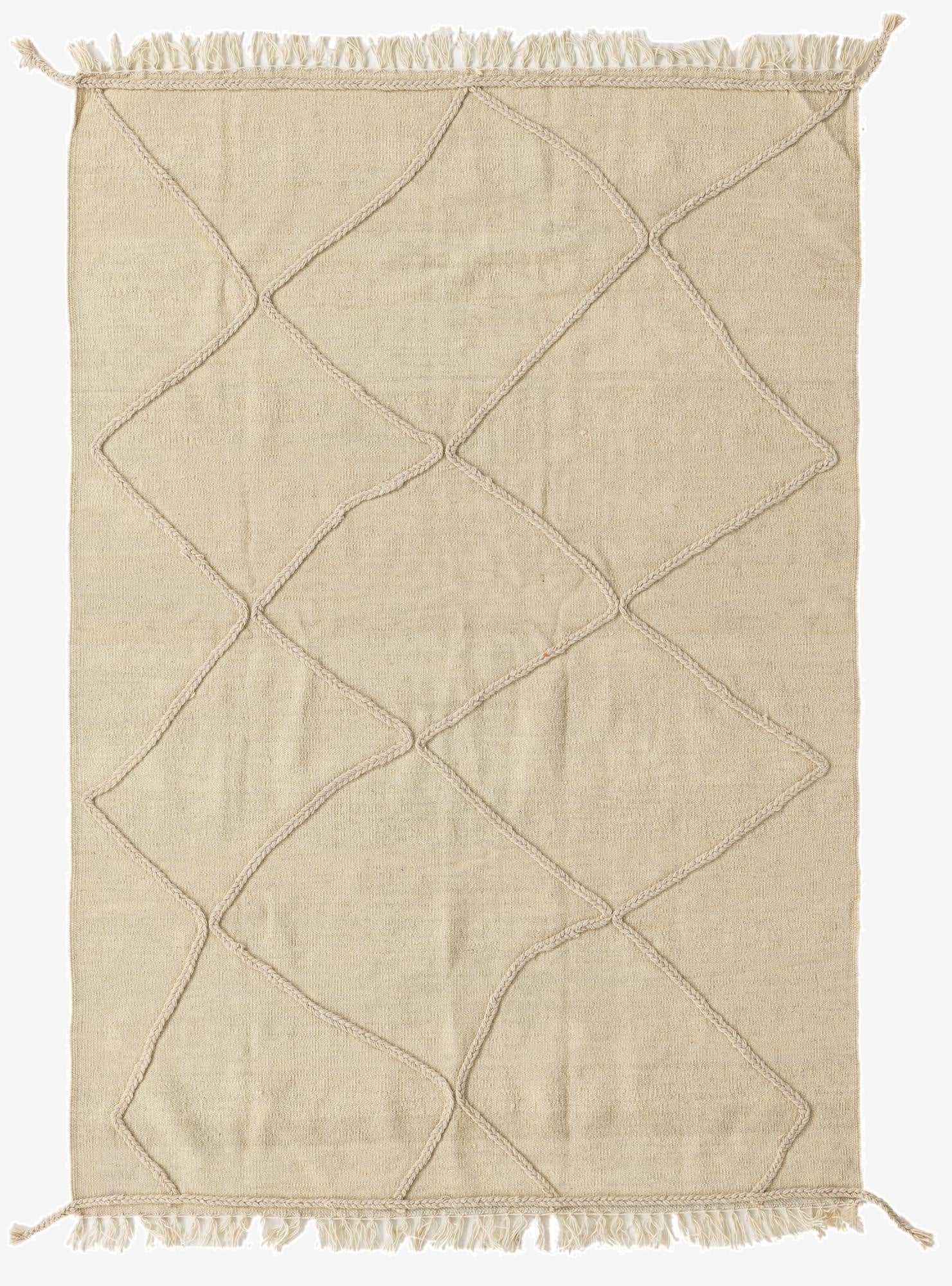  4' 1 x 6' 1  Hand Knotted Moroccan Wool Rug