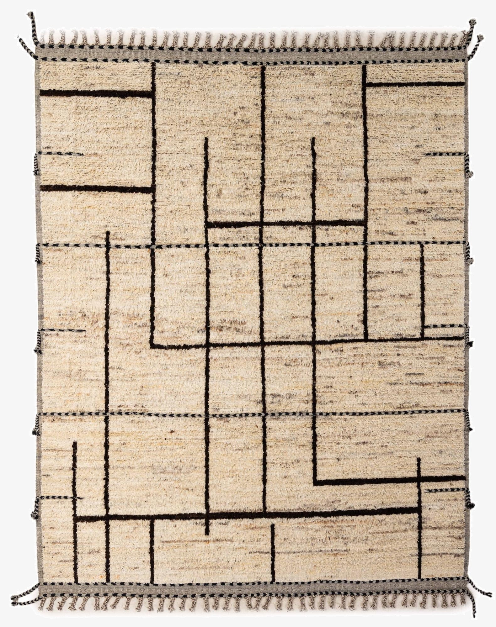  8' 5 x 10' 7  Hand Knotted Moroccan Wool Rug