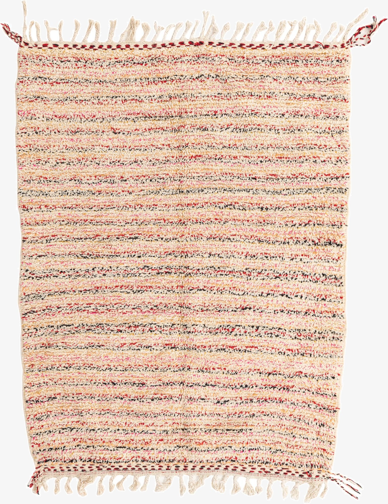  5' 1 x 6' 9  Hand Knotted Moroccan Wool Rug