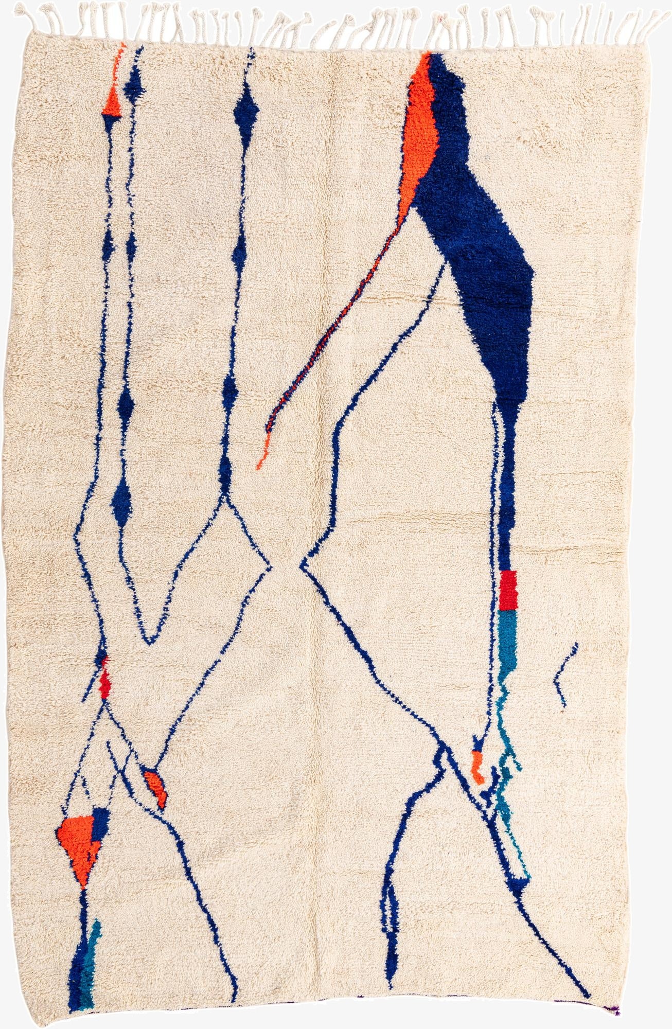  7' x 10' 4  Hand Knotted Moroccan Wool Rug