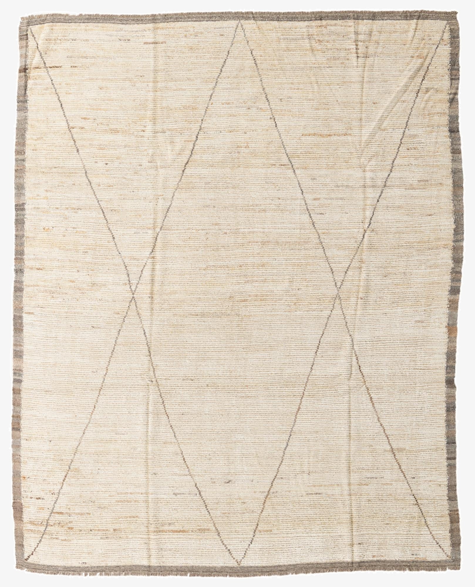  8' 1 x 10' 2  Hand Knotted Moroccan Wool Rug