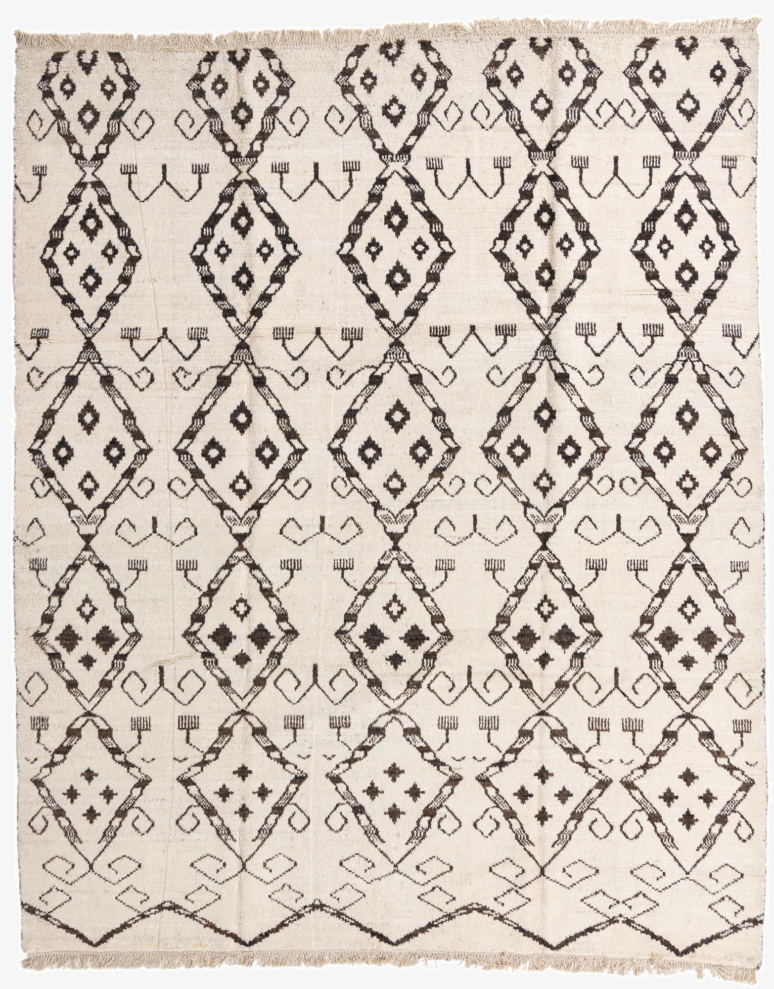  9' 3 x 11' 4  Hand Knotted Moroccan Wool Rug