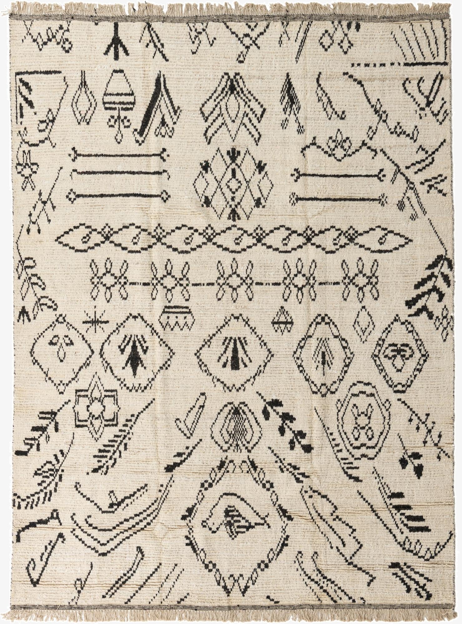  7' 10 x 10' 7  Hand Knotted Moroccan Wool Rug