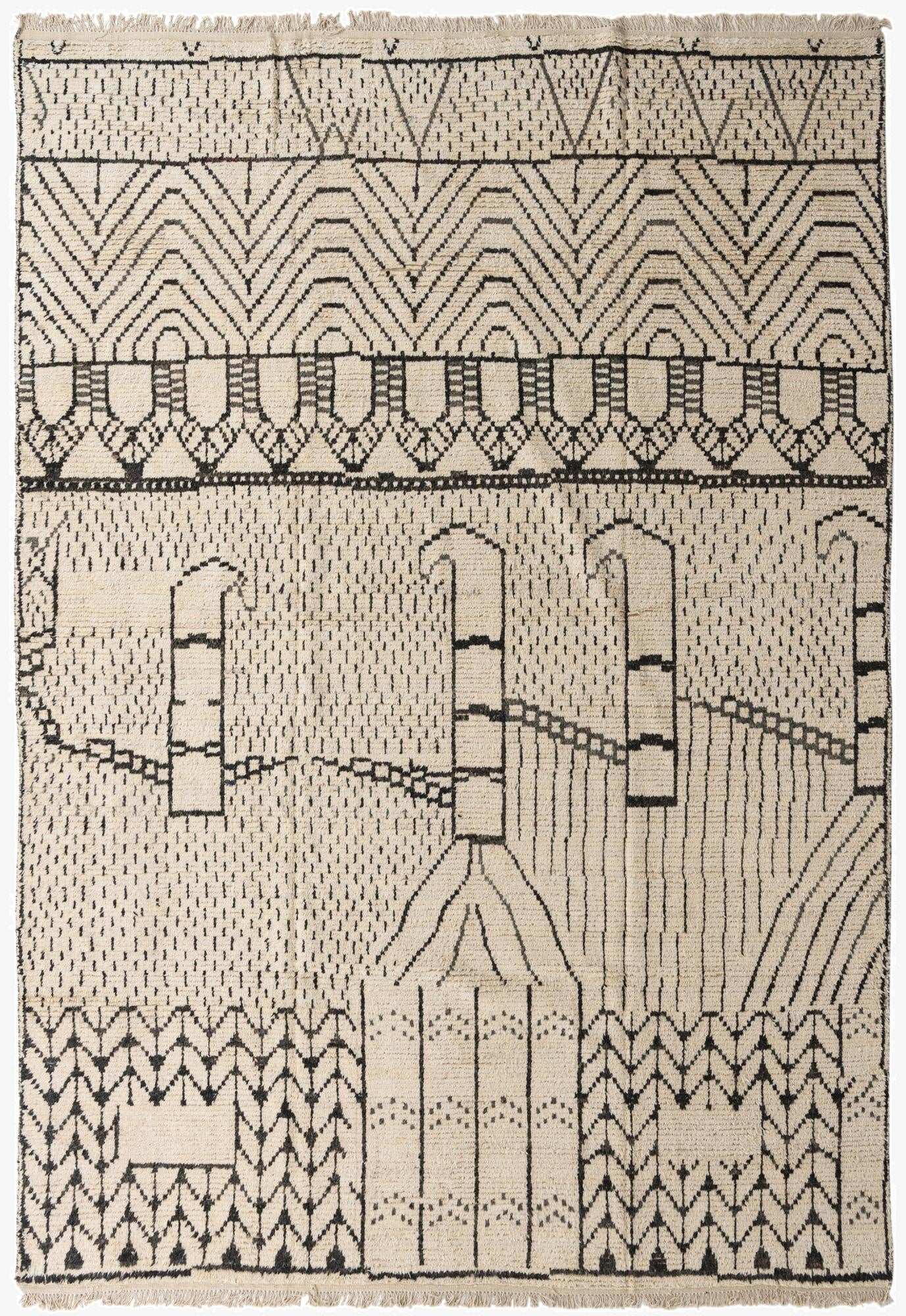  9' 10 x 14'  Hand Knotted Moroccan Wool Rug