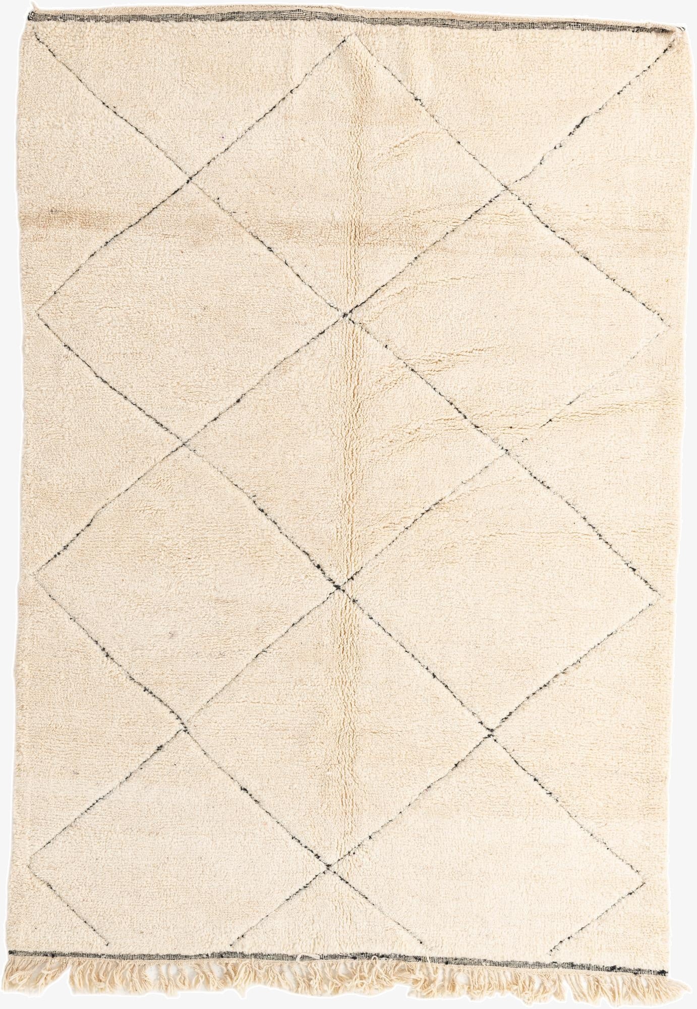  6' 6 x 9' 5  Hand Knotted Moroccan Wool Rug