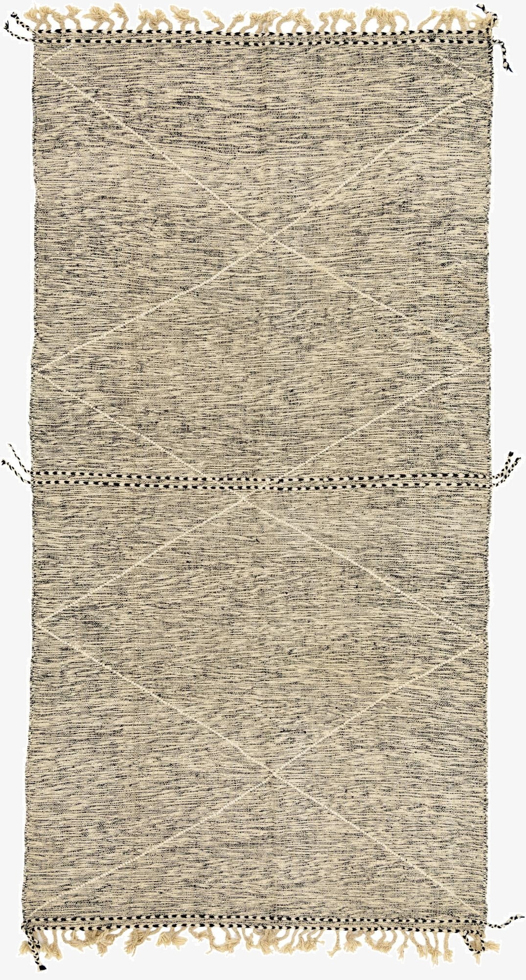  6' 8 x 12' 8  Hand Knotted Moroccan Wool Rug