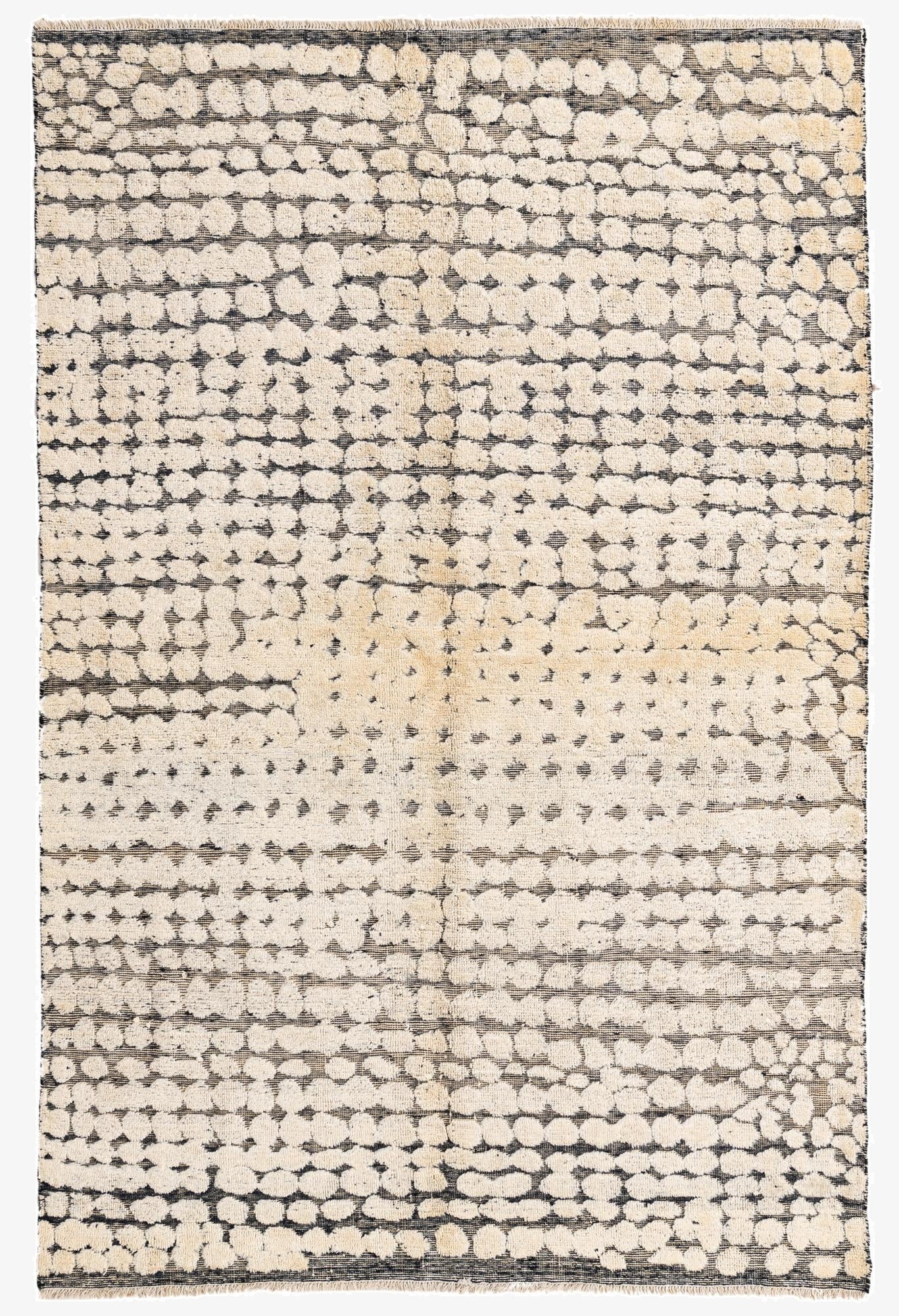  5' 6 x 8' 5  Hand Knotted Moroccan Wool Rug