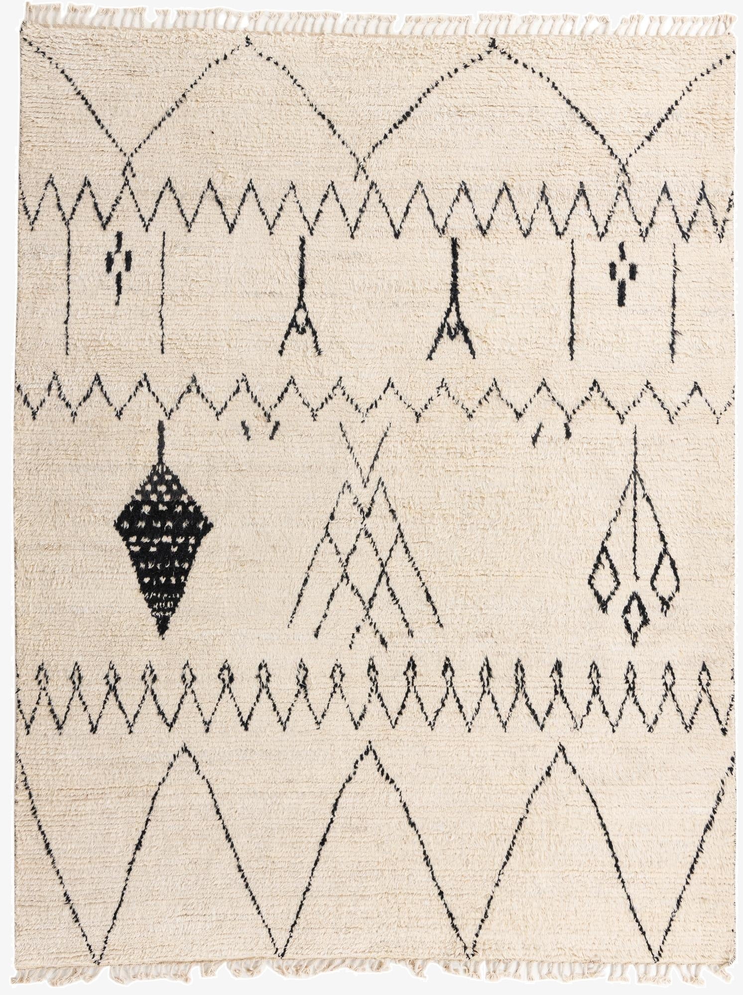  7' 10 x 10'  Hand Knotted Moroccan Wool Rug