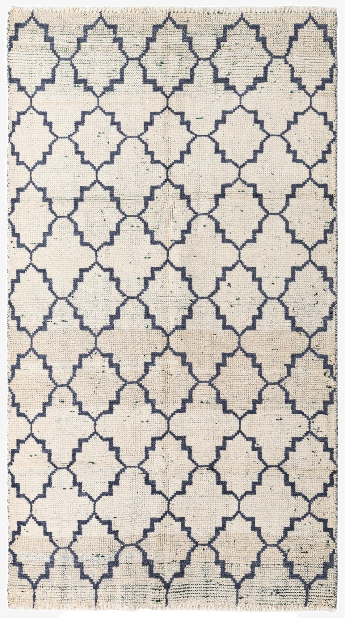  4' 7 x 8' 3  Hand Knotted Moroccan Wool Rug