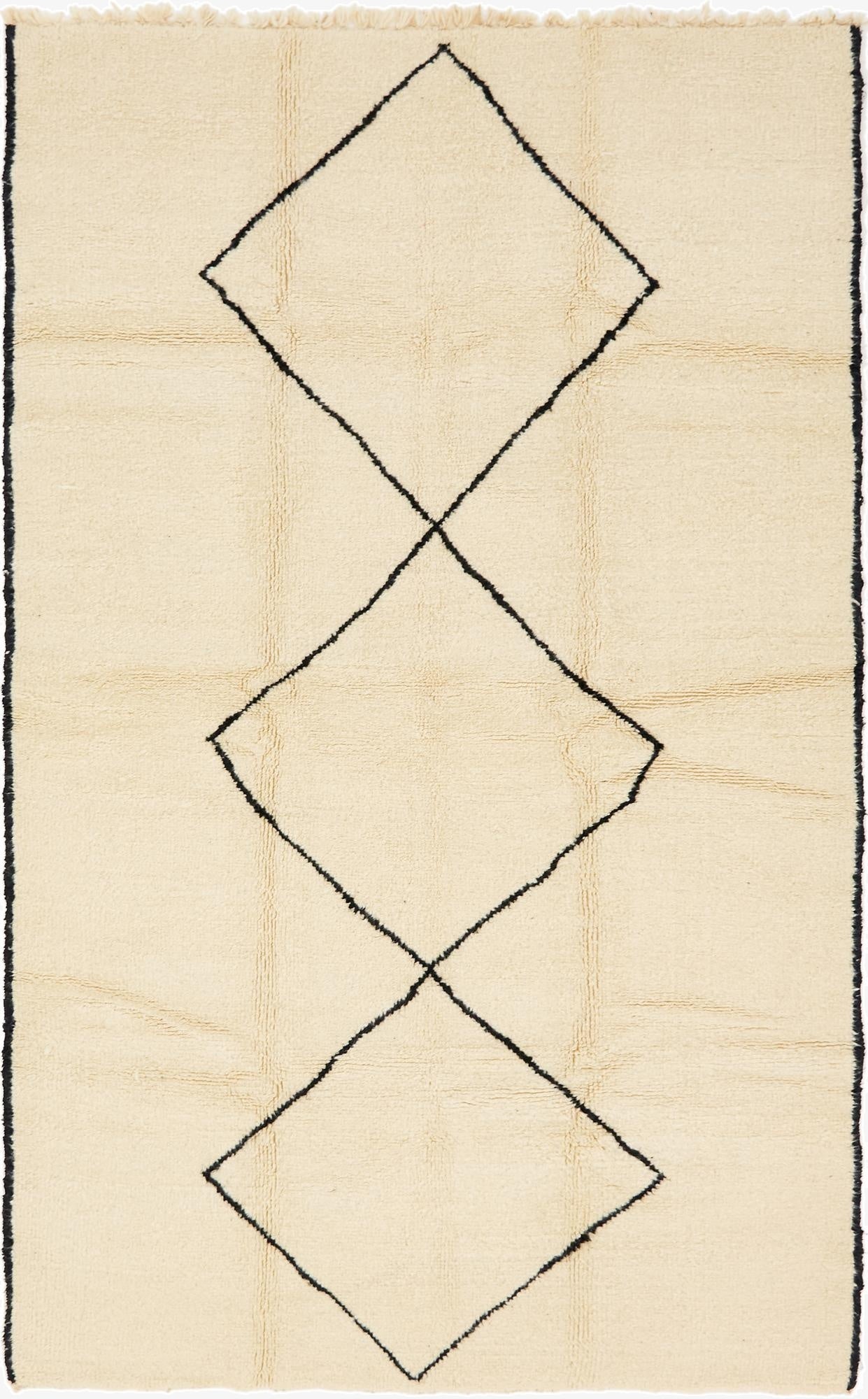  6' x 9' 8  Hand Knotted Moroccan Wool Rug