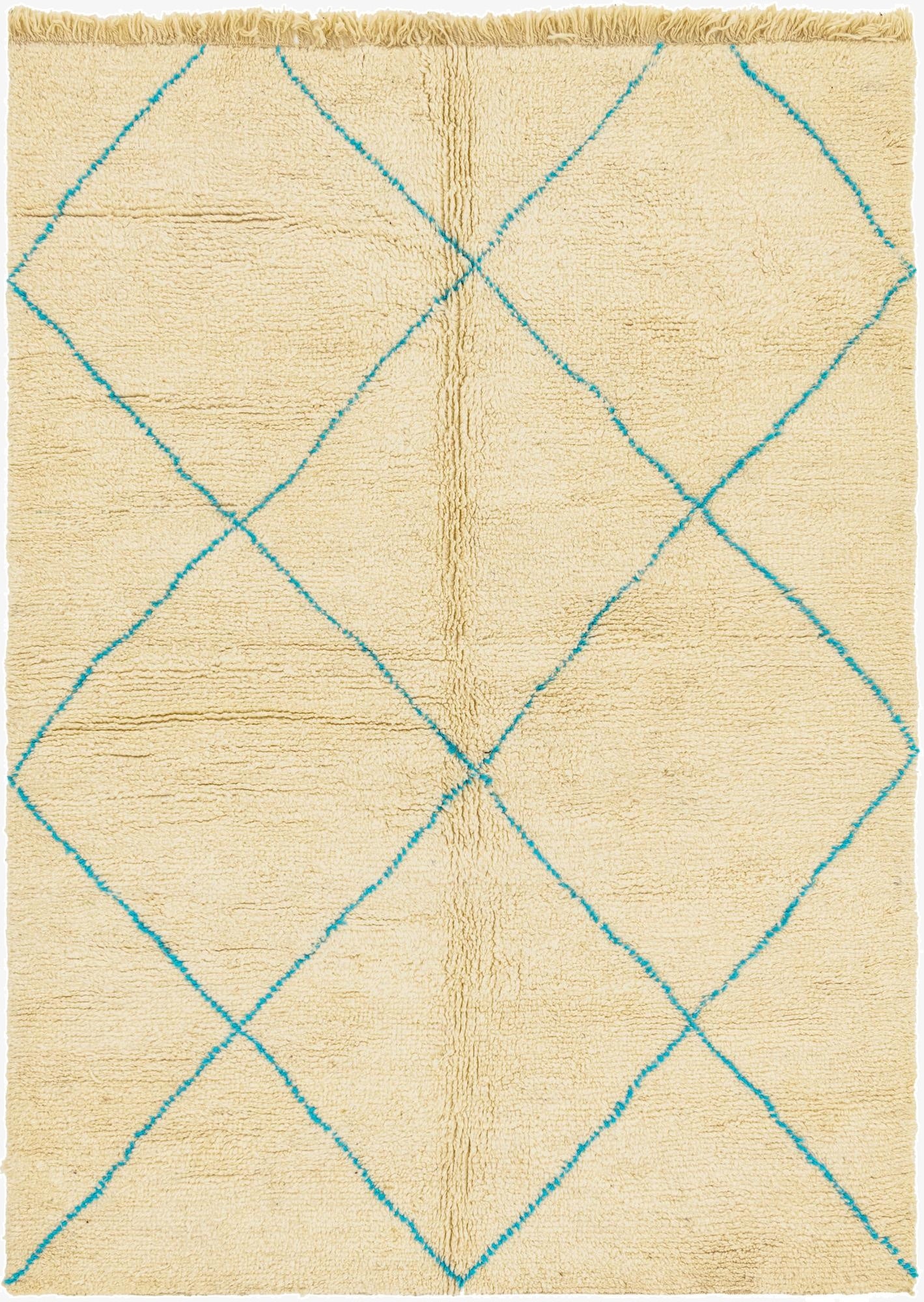  6' 5 x 9' 4  Hand Knotted Moroccan Wool Rug