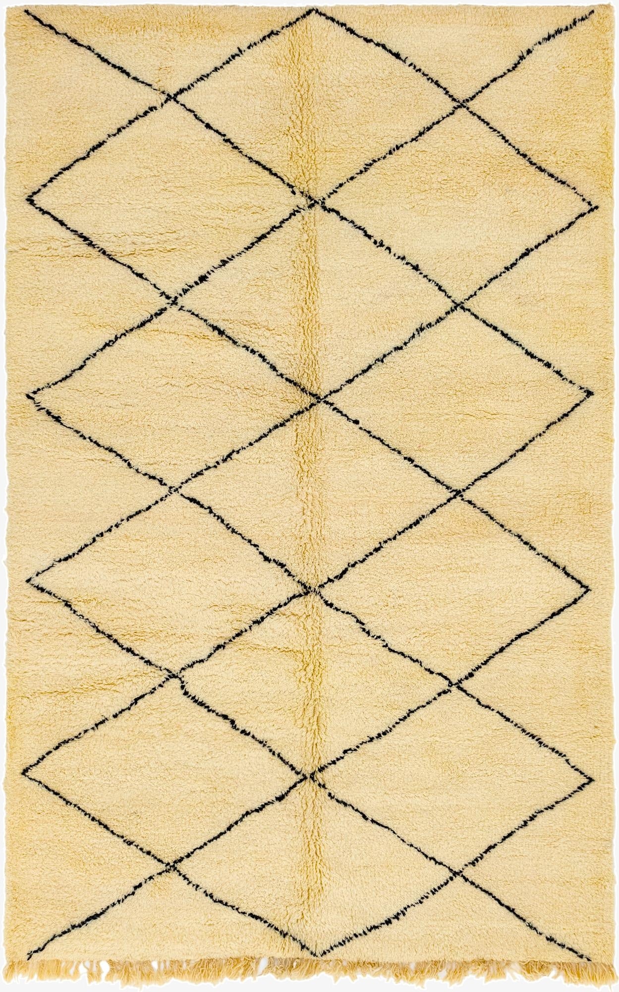  6' 8 x 10' 3  Hand Knotted Moroccan Wool Rug