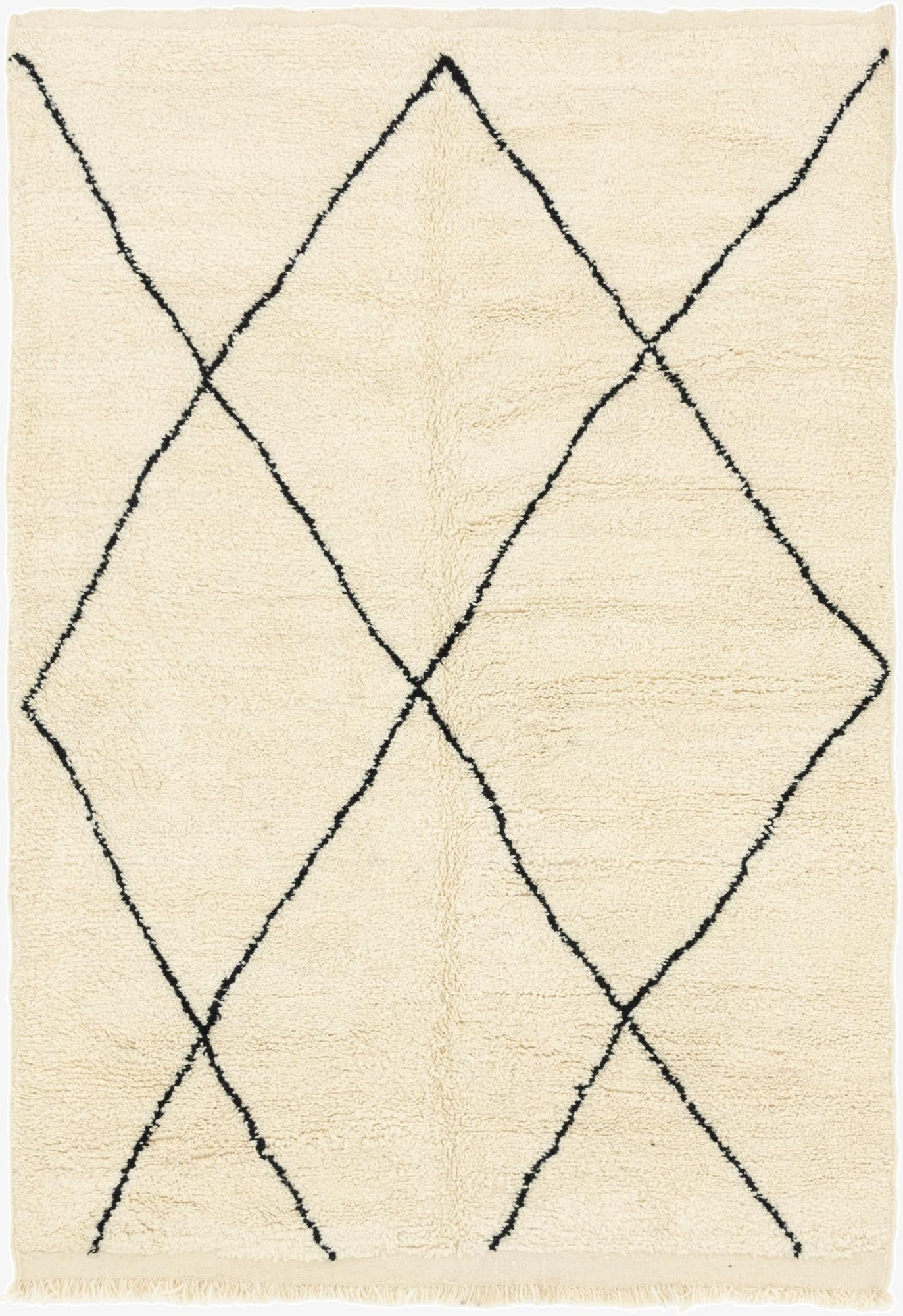  6' 4 x 9' 7  Hand Knotted Moroccan Wool Rug