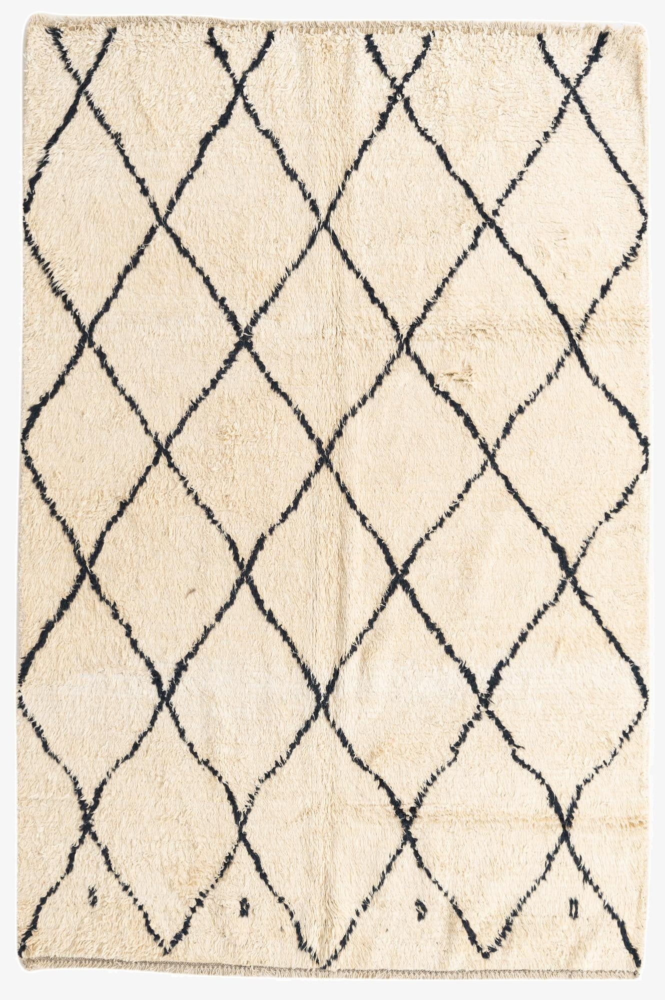  5' 5 x 8' 1  Hand Knotted Moroccan Wool Rug