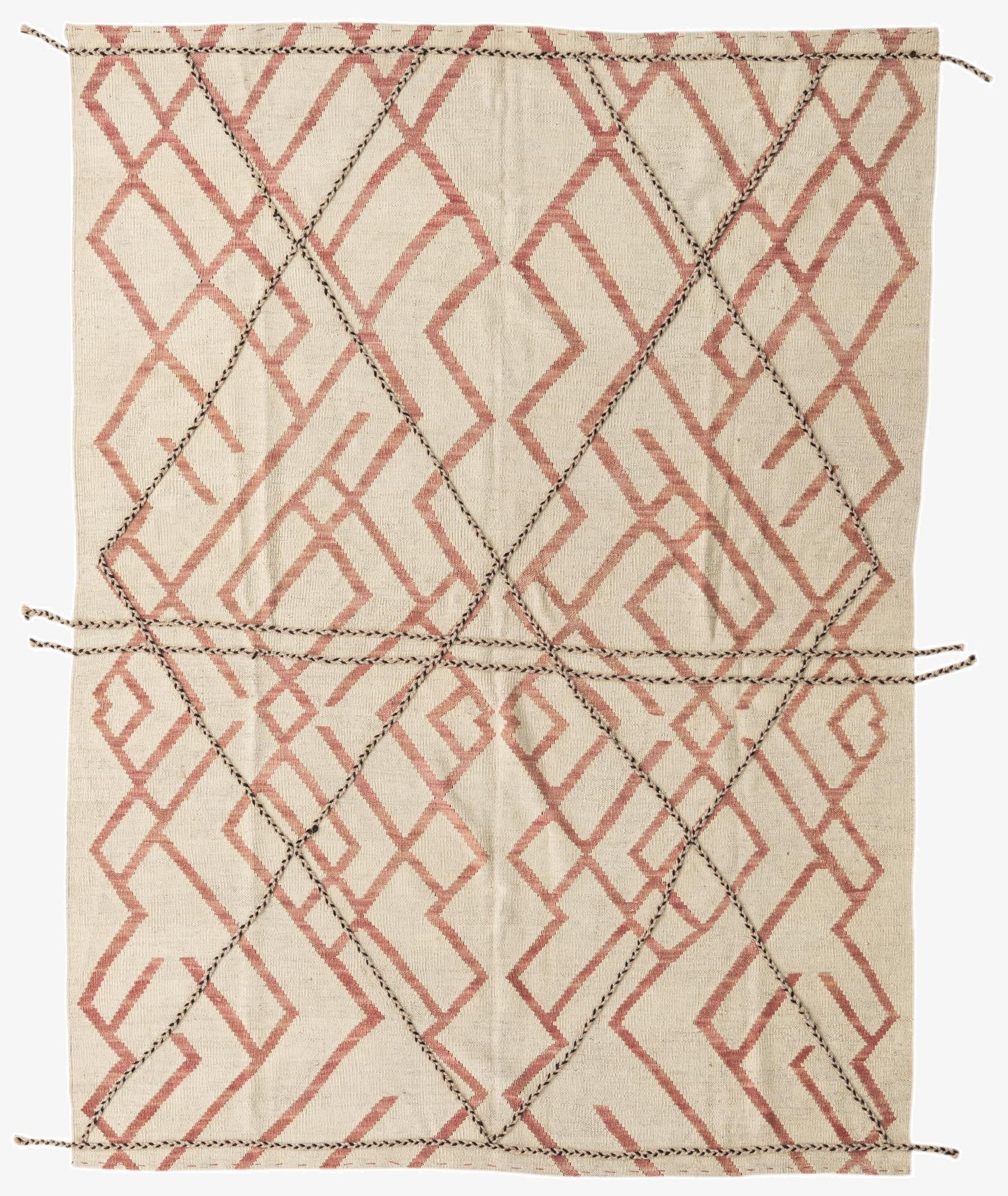  5' 9 x 7' 8  Hand Knotted Moroccan Wool Rug