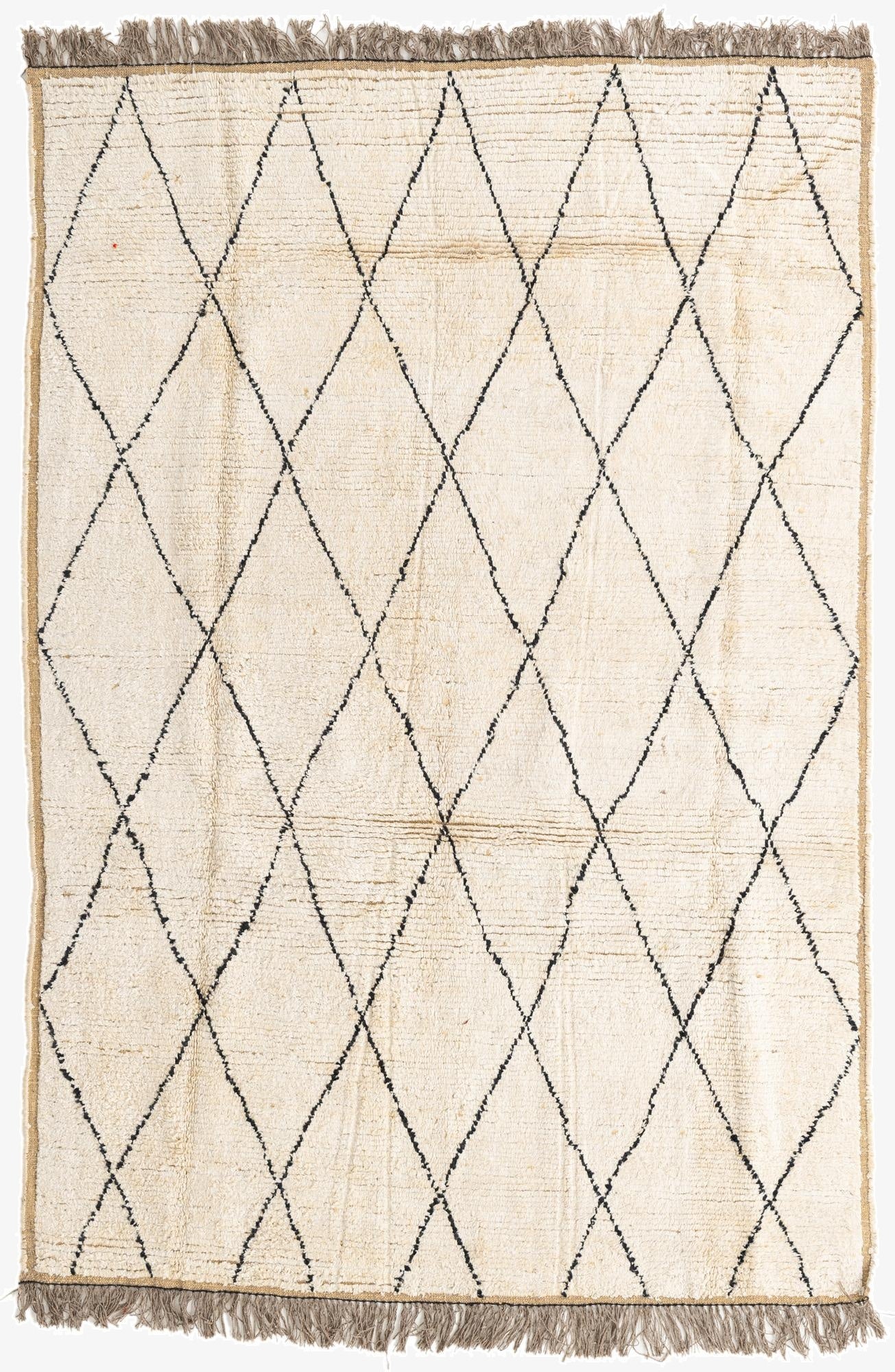  6' 3 x 9'  Hand Knotted Moroccan Wool Rug