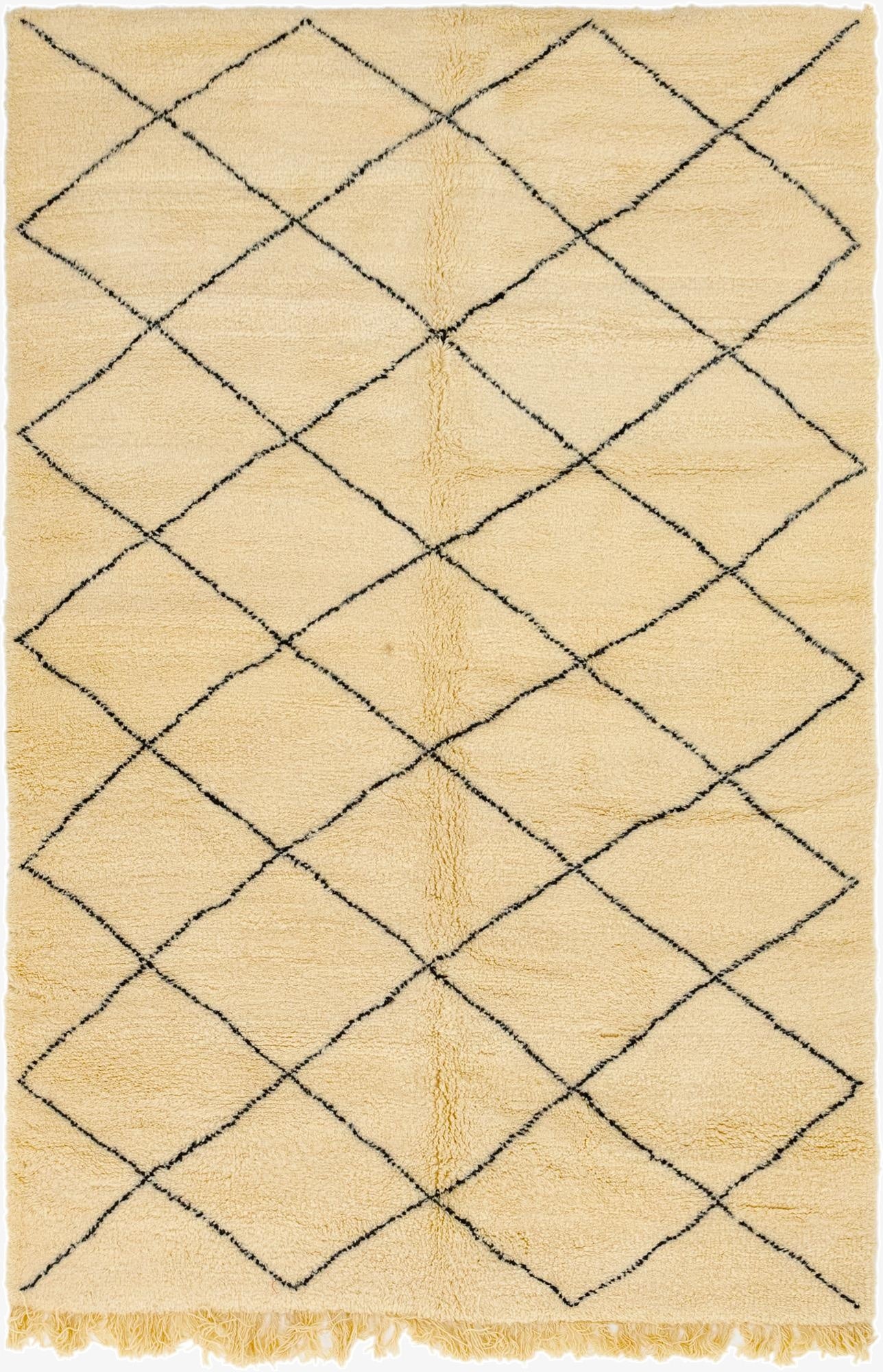 6' 5 x 10' 1  Hand Knotted Moroccan Wool Rug