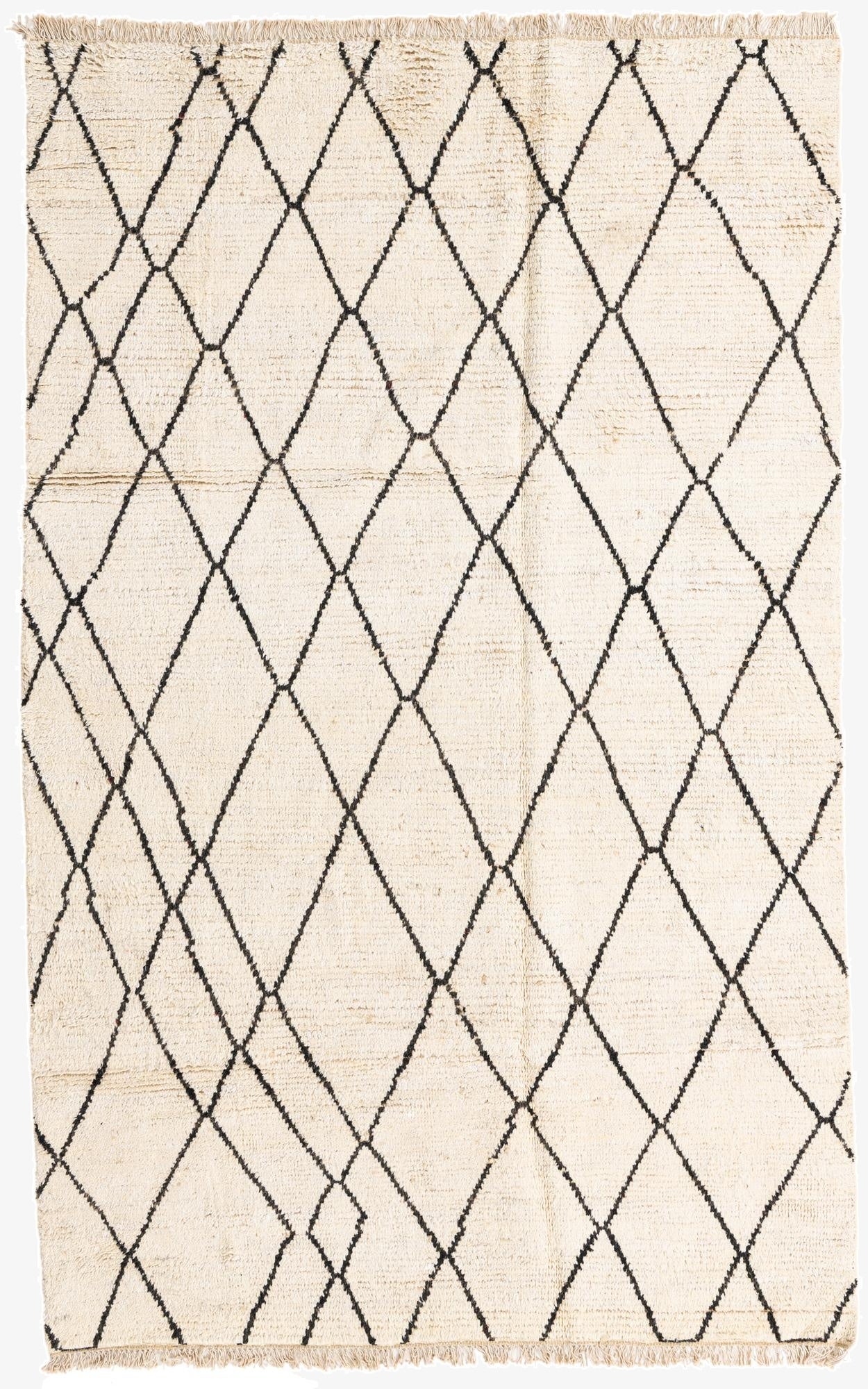  6' x 9' 7  Hand Knotted Moroccan Wool Rug