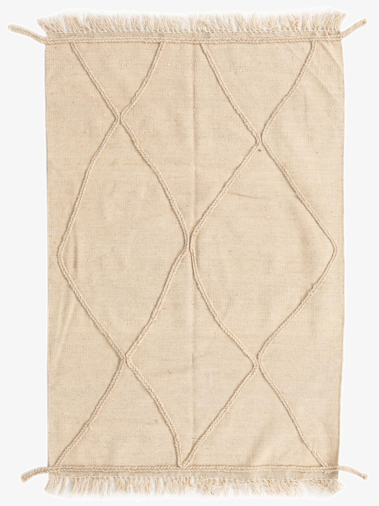  3' 5 x 5' 2  Hand Knotted Moroccan Wool Rug