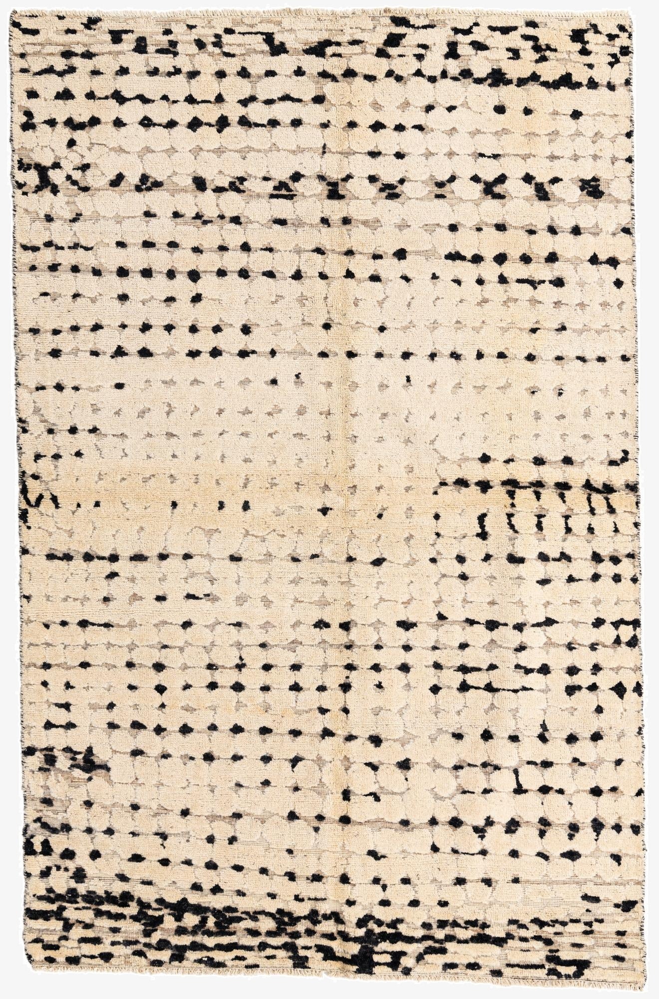  5' 4 x 8' 3  Hand Knotted Moroccan Wool Rug