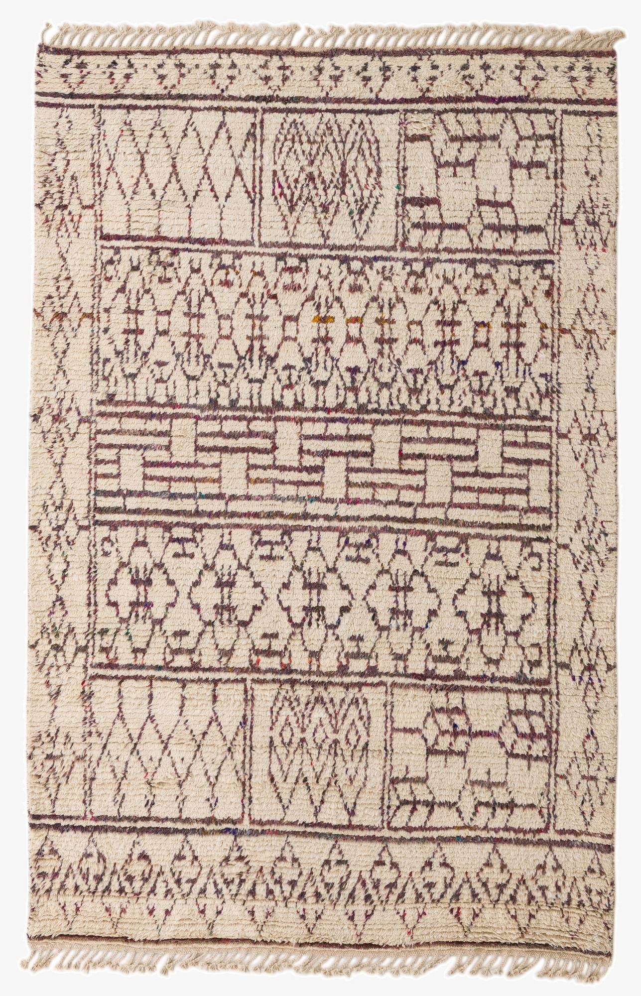 6' x 9' 1  Hand Knotted Moroccan Wool Rug